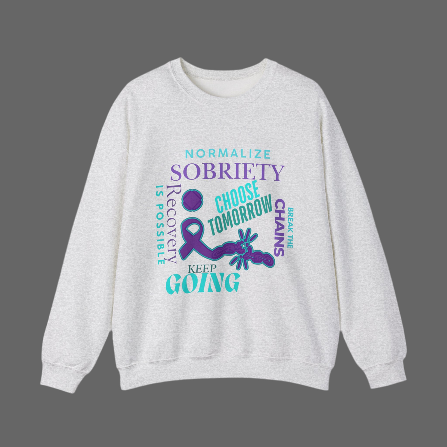 Normalize Sobriety Awareness Unisex Heavy Blend™ Crewneck Sweatshirt