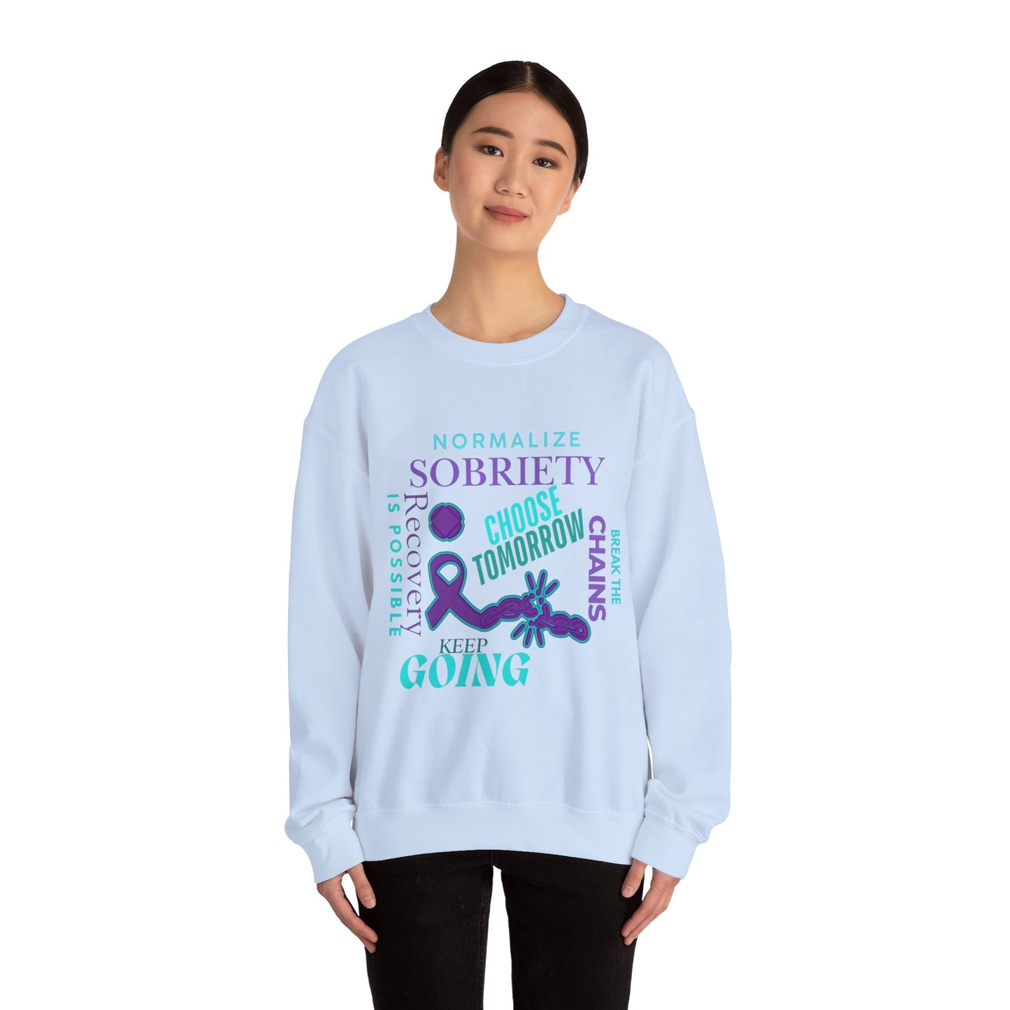 Normalize Sobriety Awareness Unisex Heavy Blend™ Crewneck Sweatshirt