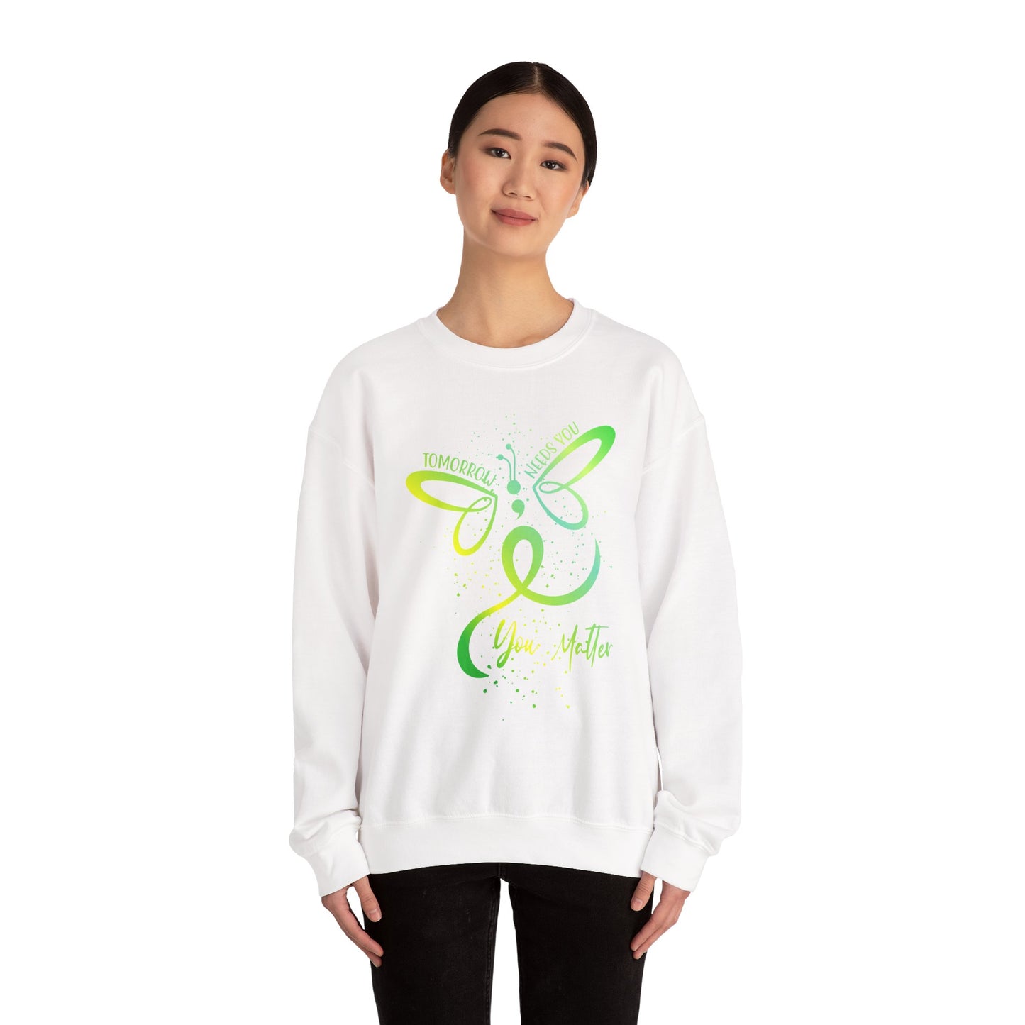 Butterfly Inspiration Crewneck Sweatshirt, Motivational Apparel