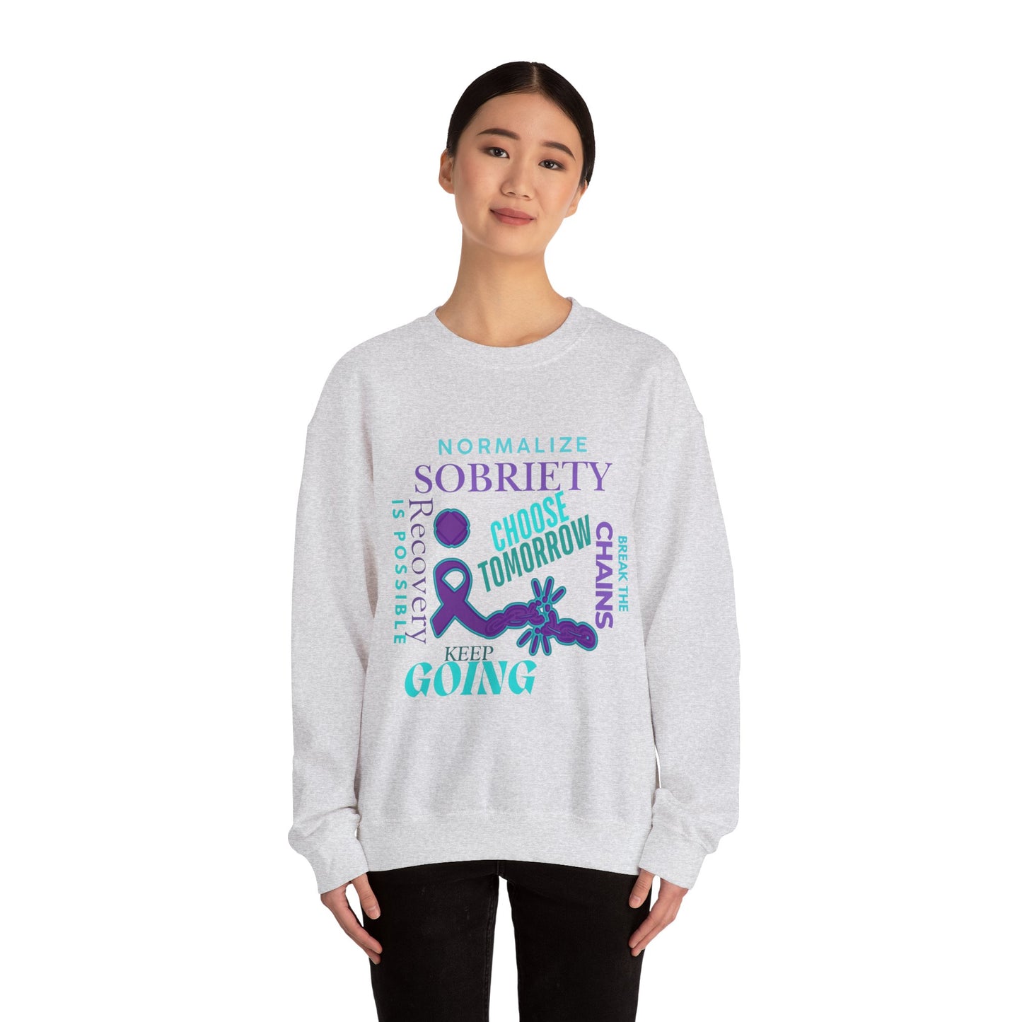 Normalize Sobriety Awareness Unisex Heavy Blend™ Crewneck Sweatshirt