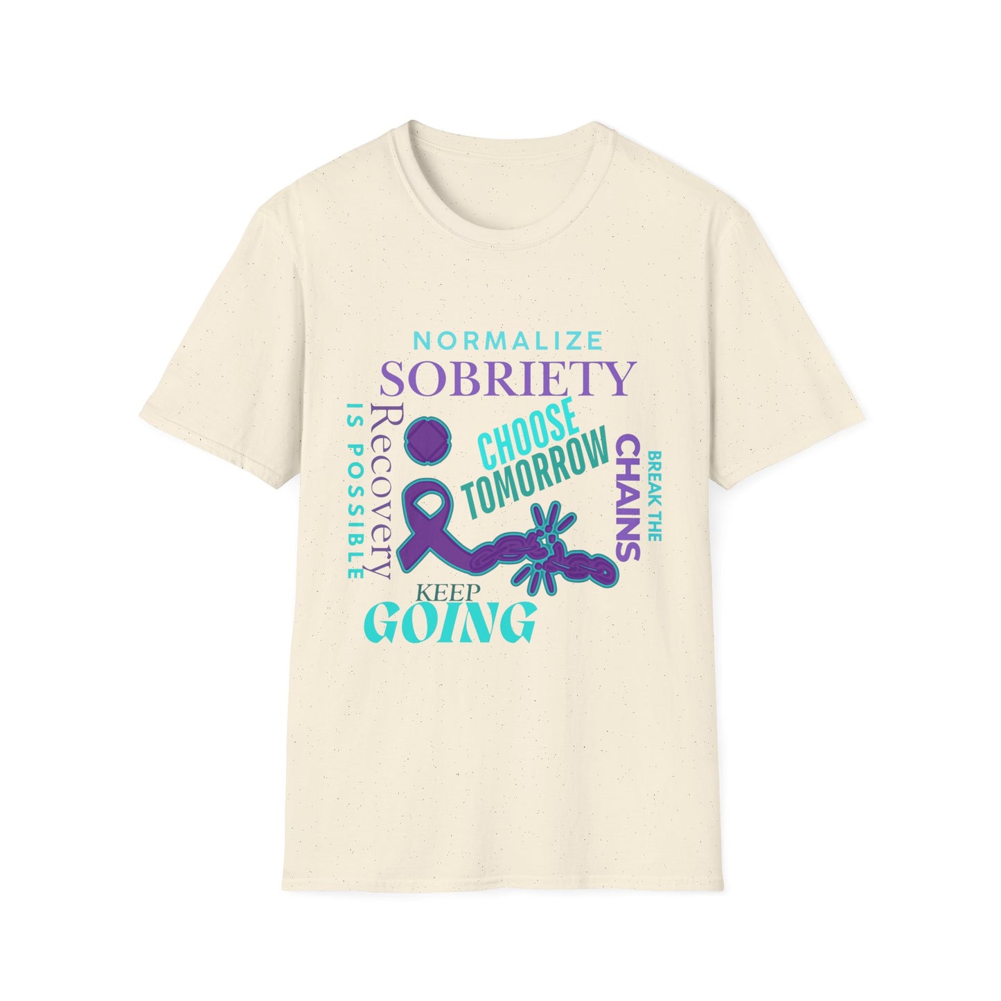 Normalize Sobriety, Awareness Unisex Softstyle T-Shirt