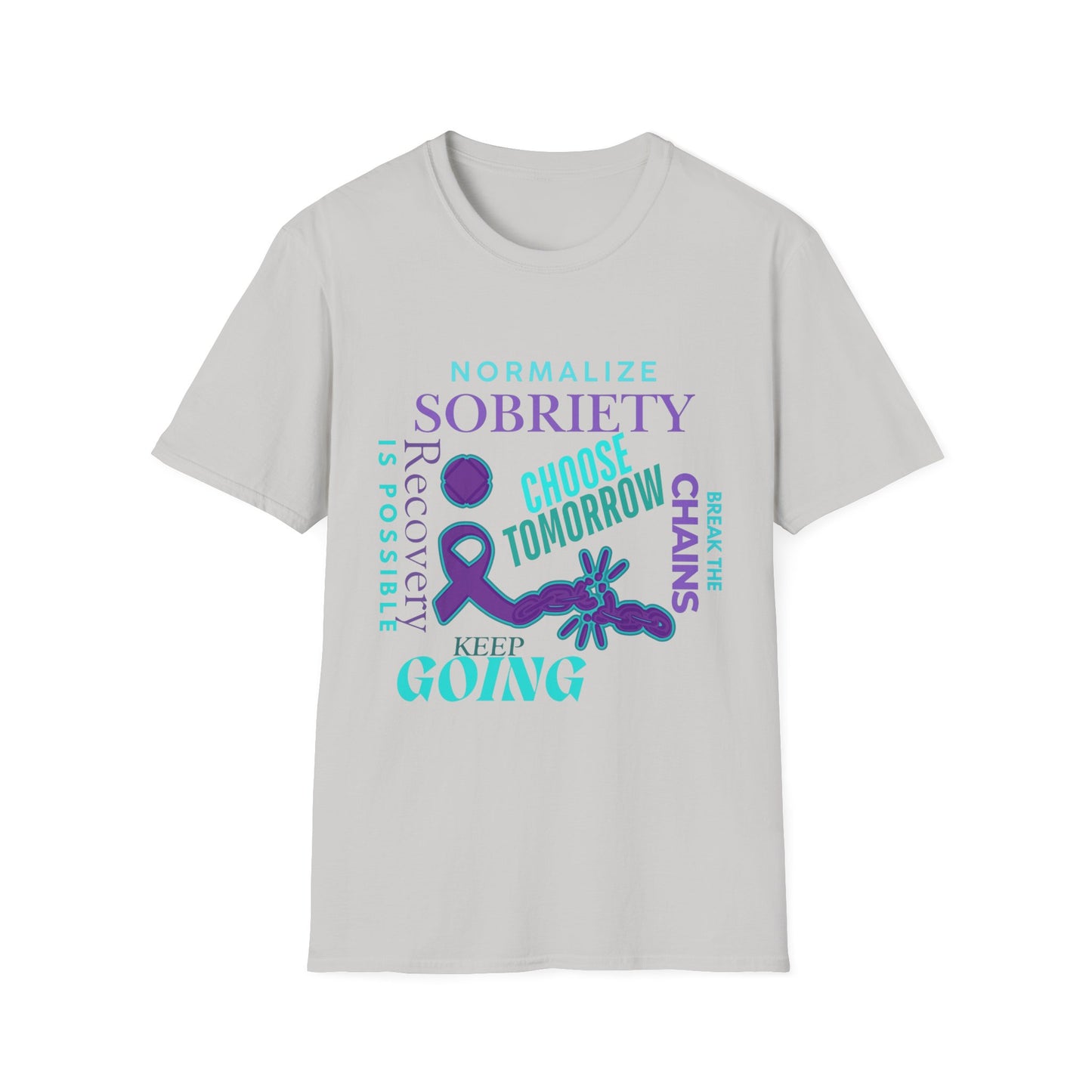 Normalize Sobriety, Awareness Unisex Softstyle T-Shirt