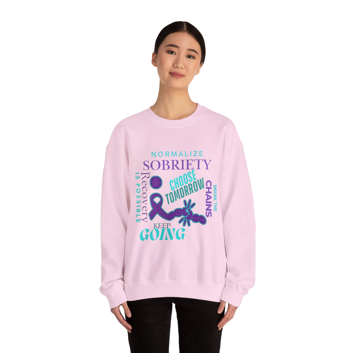 Normalize Sobriety Awareness Unisex Heavy Blend™ Crewneck Sweatshirt