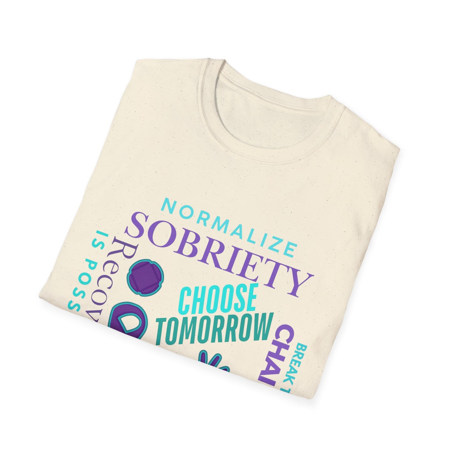 Normalize Sobriety, Awareness Unisex Softstyle T-Shirt