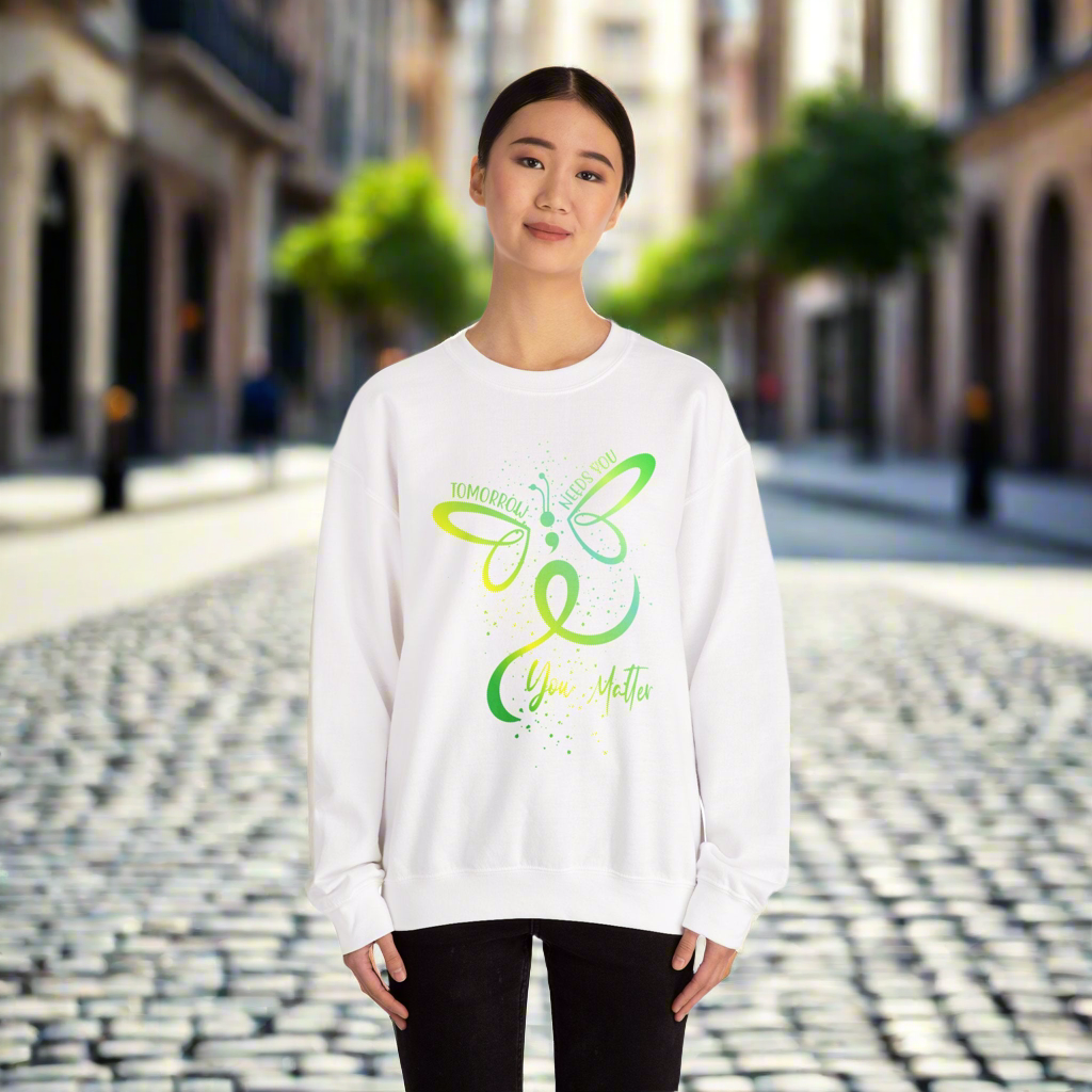 Butterfly Inspiration Crewneck Sweatshirt, Motivational Apparel