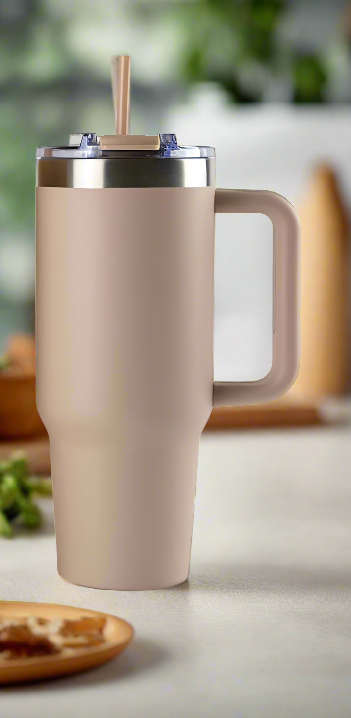 40 oz Built Dad Tough Mushroom Powder Coated Tumbler