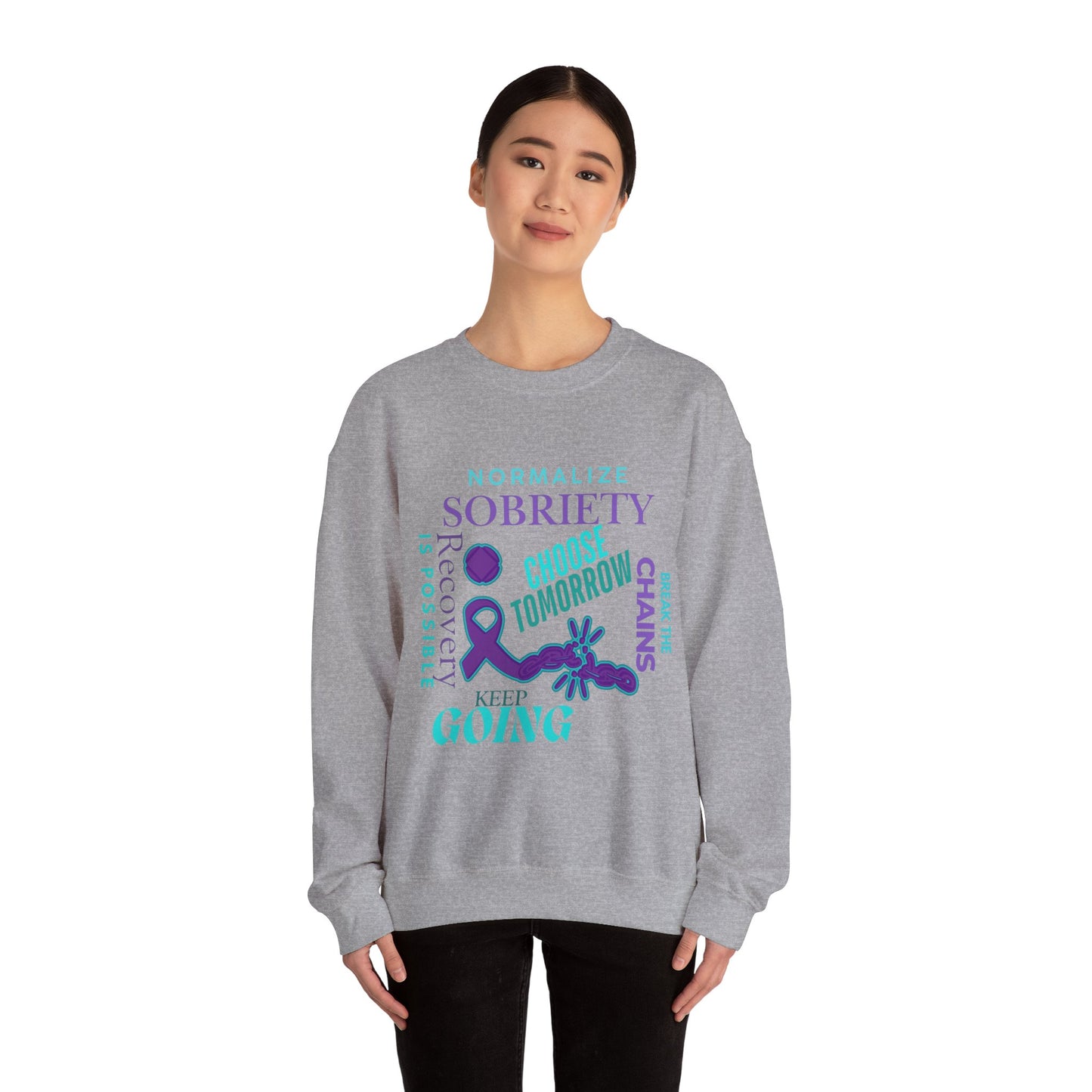 Normalize Sobriety Awareness Unisex Heavy Blend™ Crewneck Sweatshirt