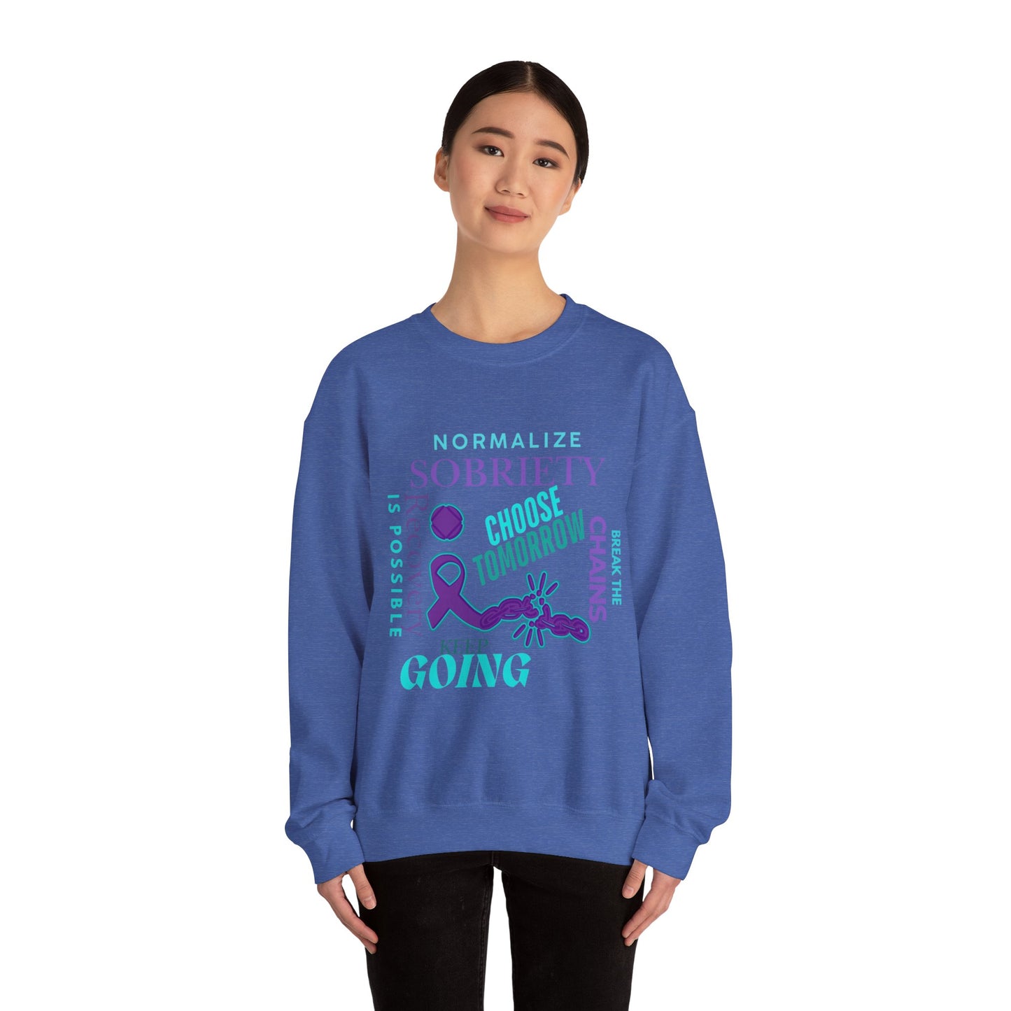 Normalize Sobriety Awareness Unisex Heavy Blend™ Crewneck Sweatshirt
