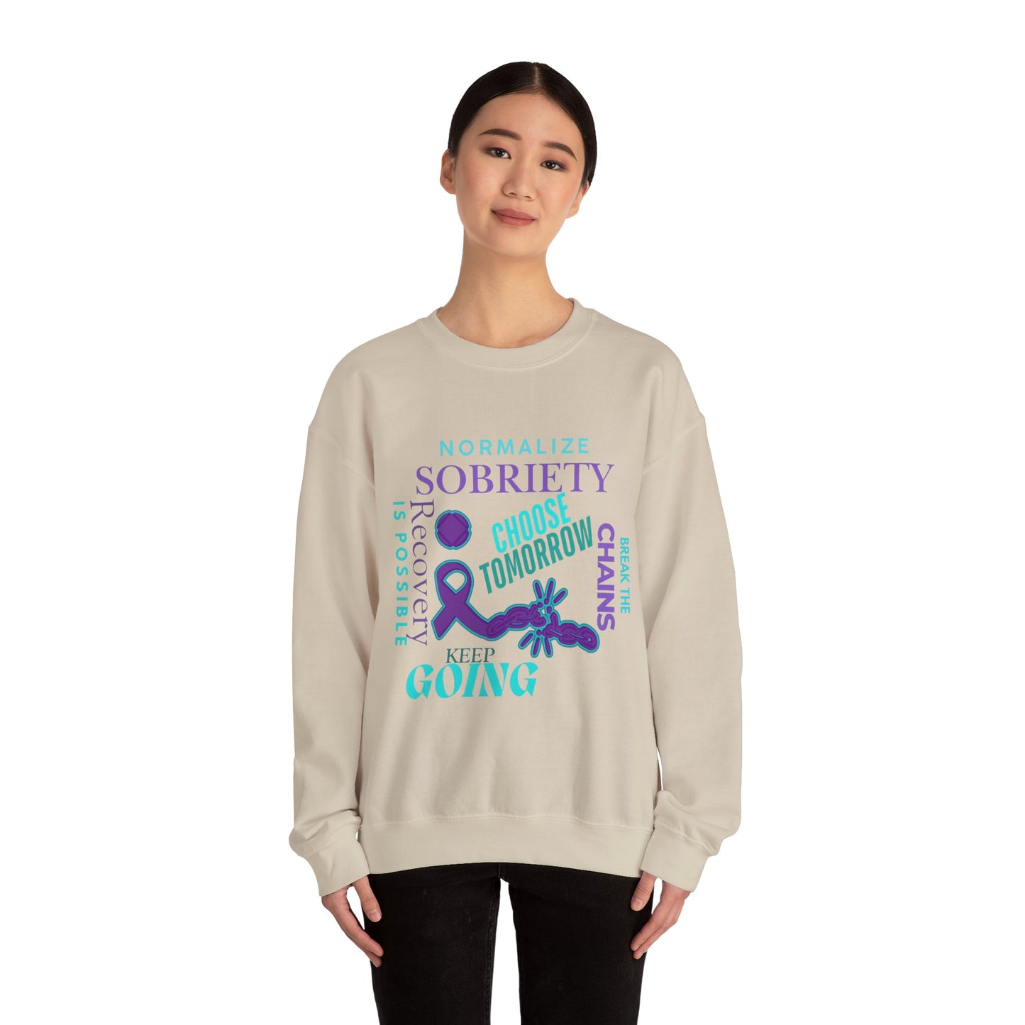 Normalize Sobriety Awareness Unisex Heavy Blend™ Crewneck Sweatshirt