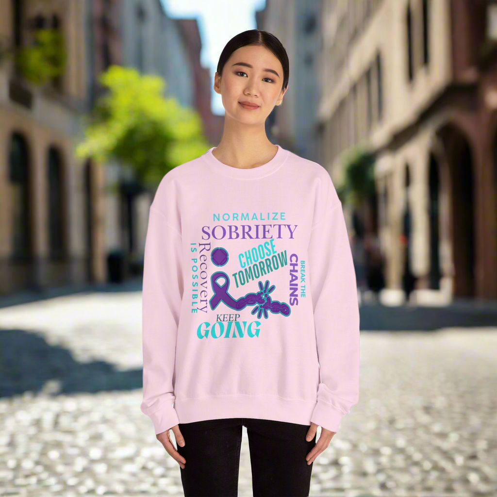 Normalize Sobriety Awareness Unisex Heavy Blend™ Crewneck Sweatshirt