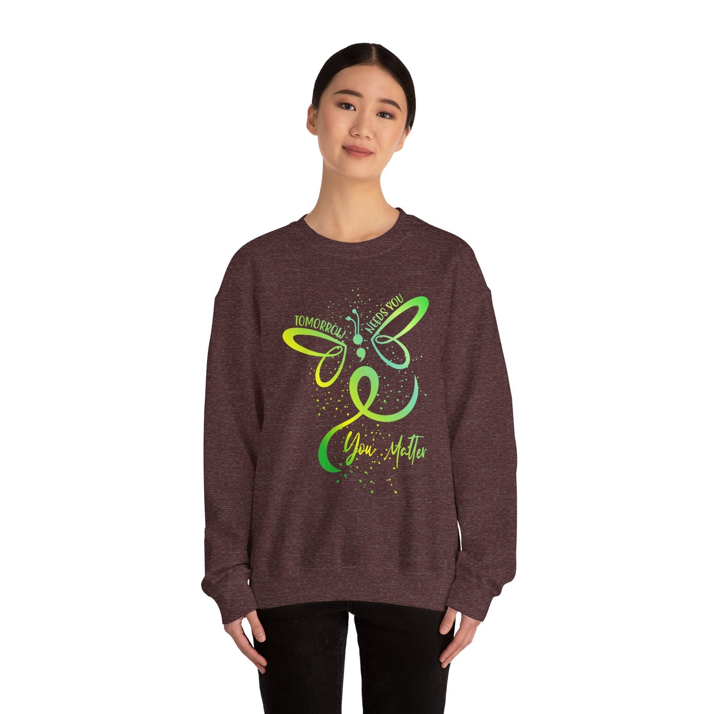 Butterfly Inspiration Crewneck Sweatshirt, Motivational Apparel