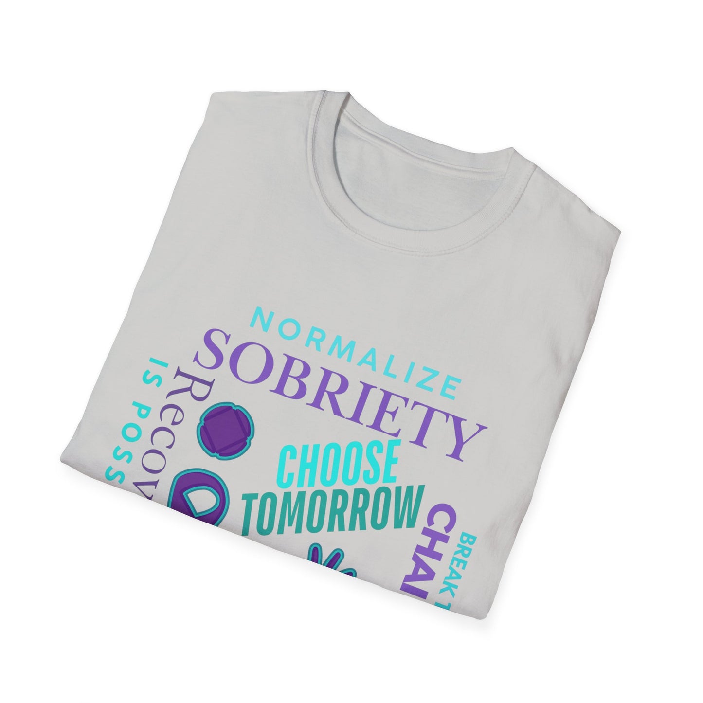 Normalize Sobriety, Awareness Unisex Softstyle T-Shirt