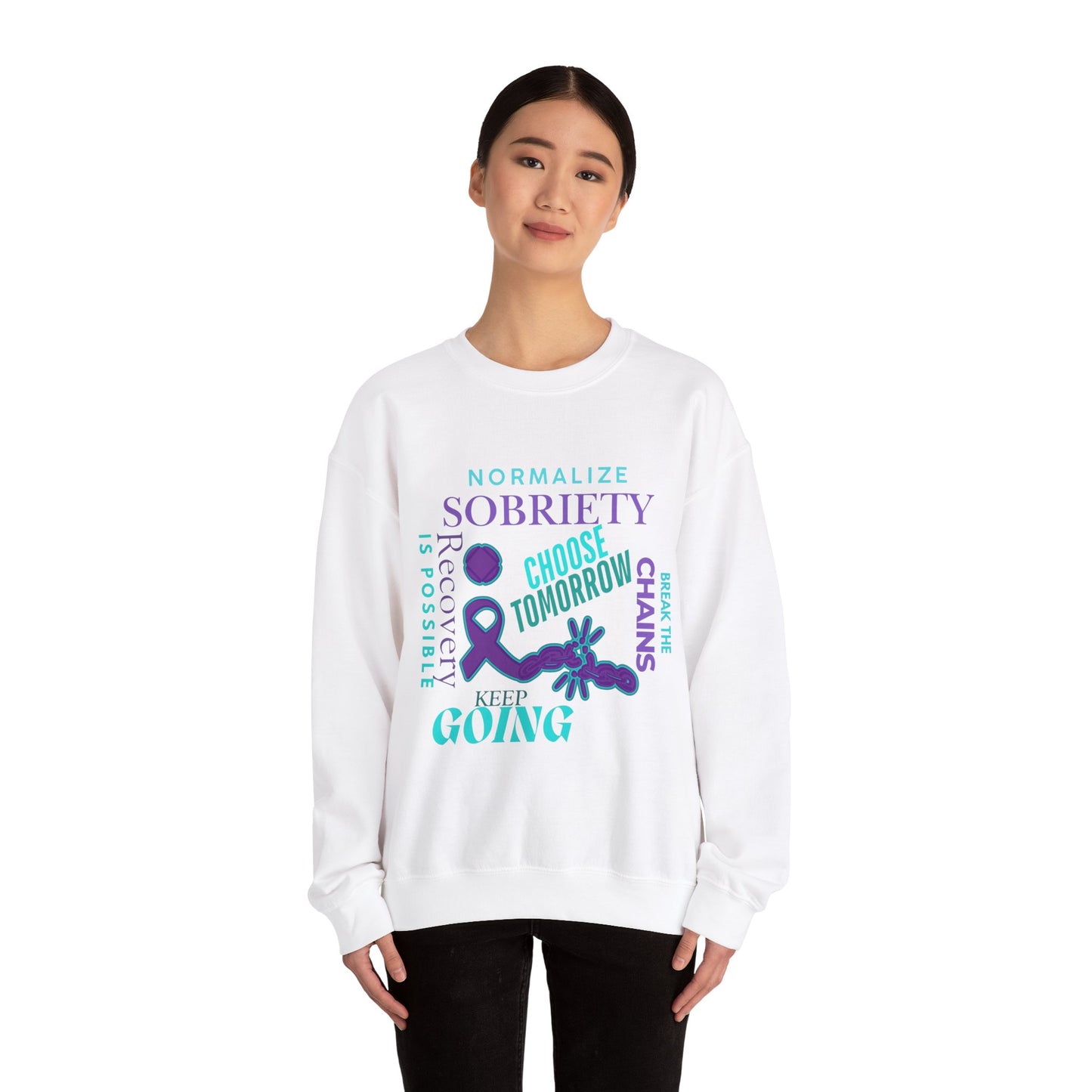 Normalize Sobriety Awareness Unisex Heavy Blend™ Crewneck Sweatshirt
