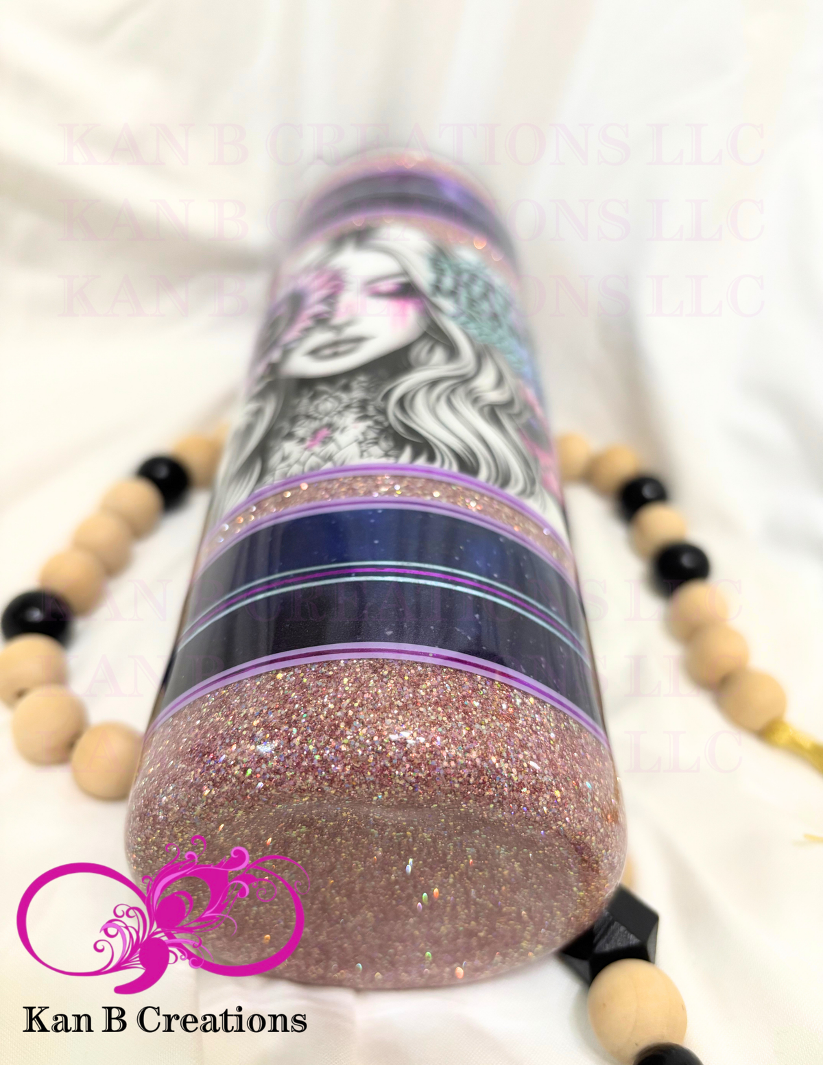 20 oz Custom Handmade Epoxy Tumbler, Custom Stainless Steel Tumbler, She Overcame