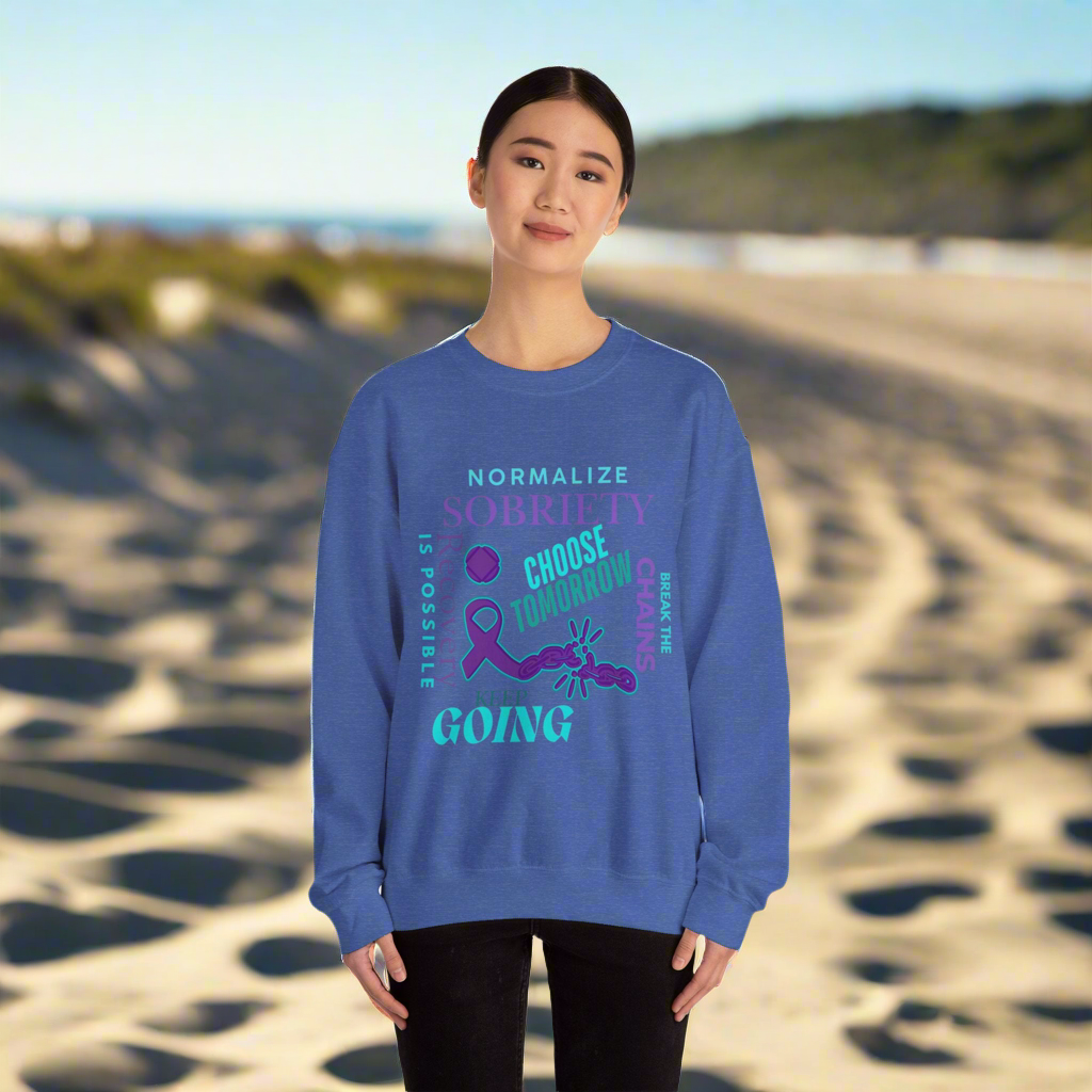 Normalize Sobriety Awareness Unisex Heavy Blend™ Crewneck Sweatshirt