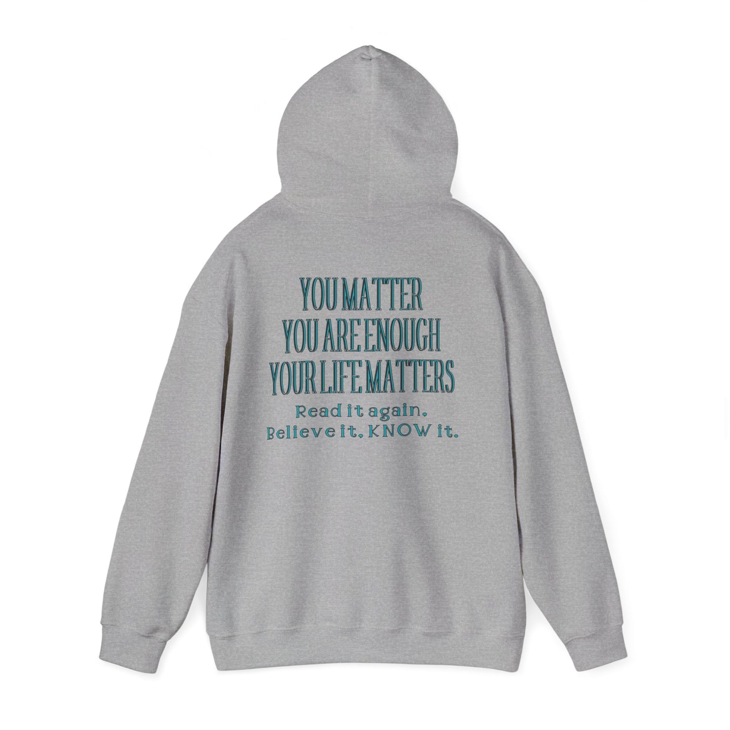 Inspirational Unisex Hooded Sweatshirt - "You Are Enough"