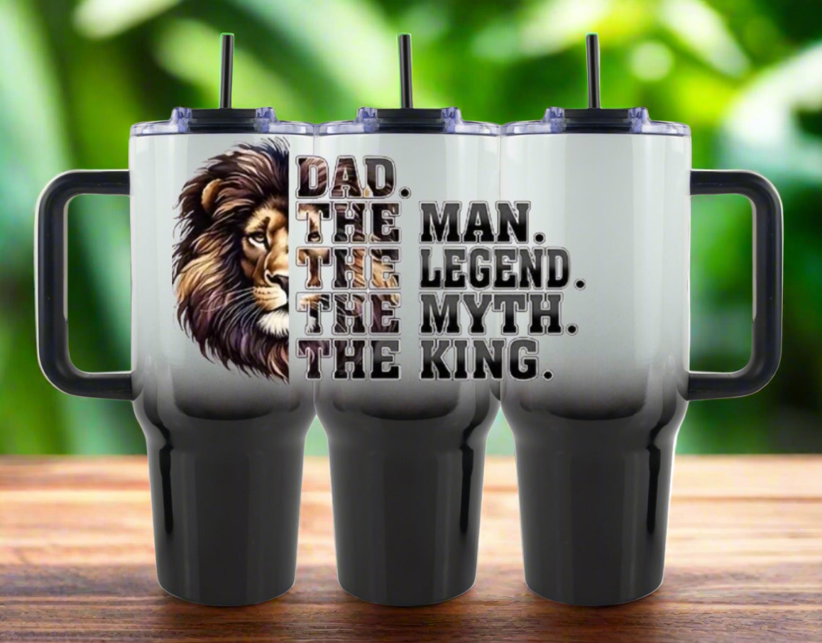 40 oz Dad Black Ombre Tumbler