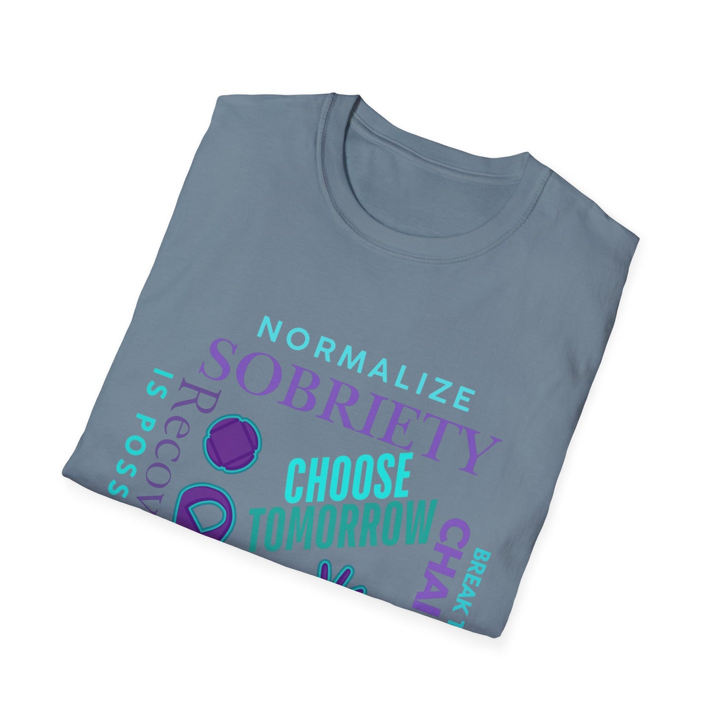 Normalize Sobriety, Awareness Unisex Softstyle T-Shirt
