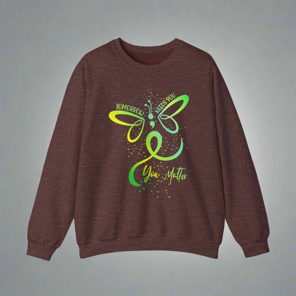 Butterfly Inspiration Crewneck Sweatshirt, Motivational Apparel
