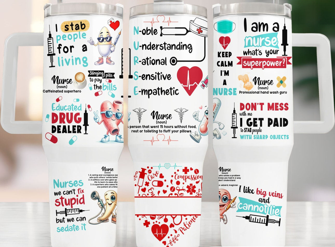 40 oz Nurse tumbler (personalized)