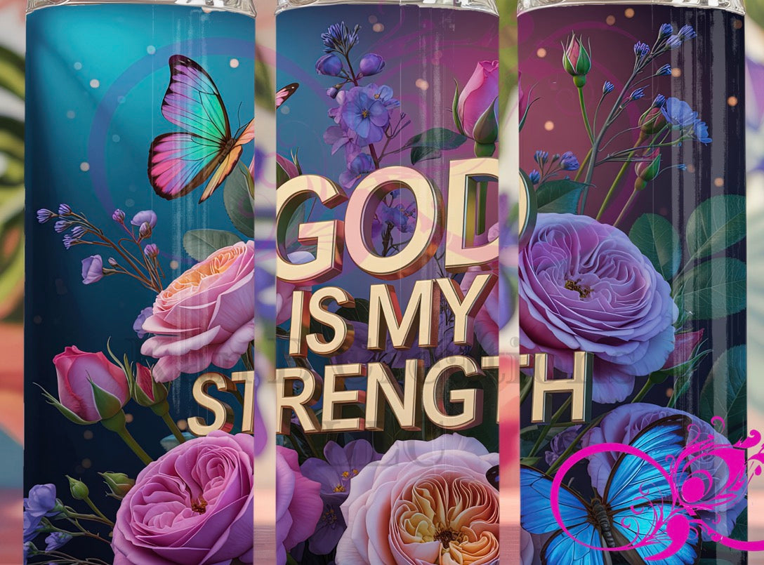God Is My Strength 20 oz Tumbler