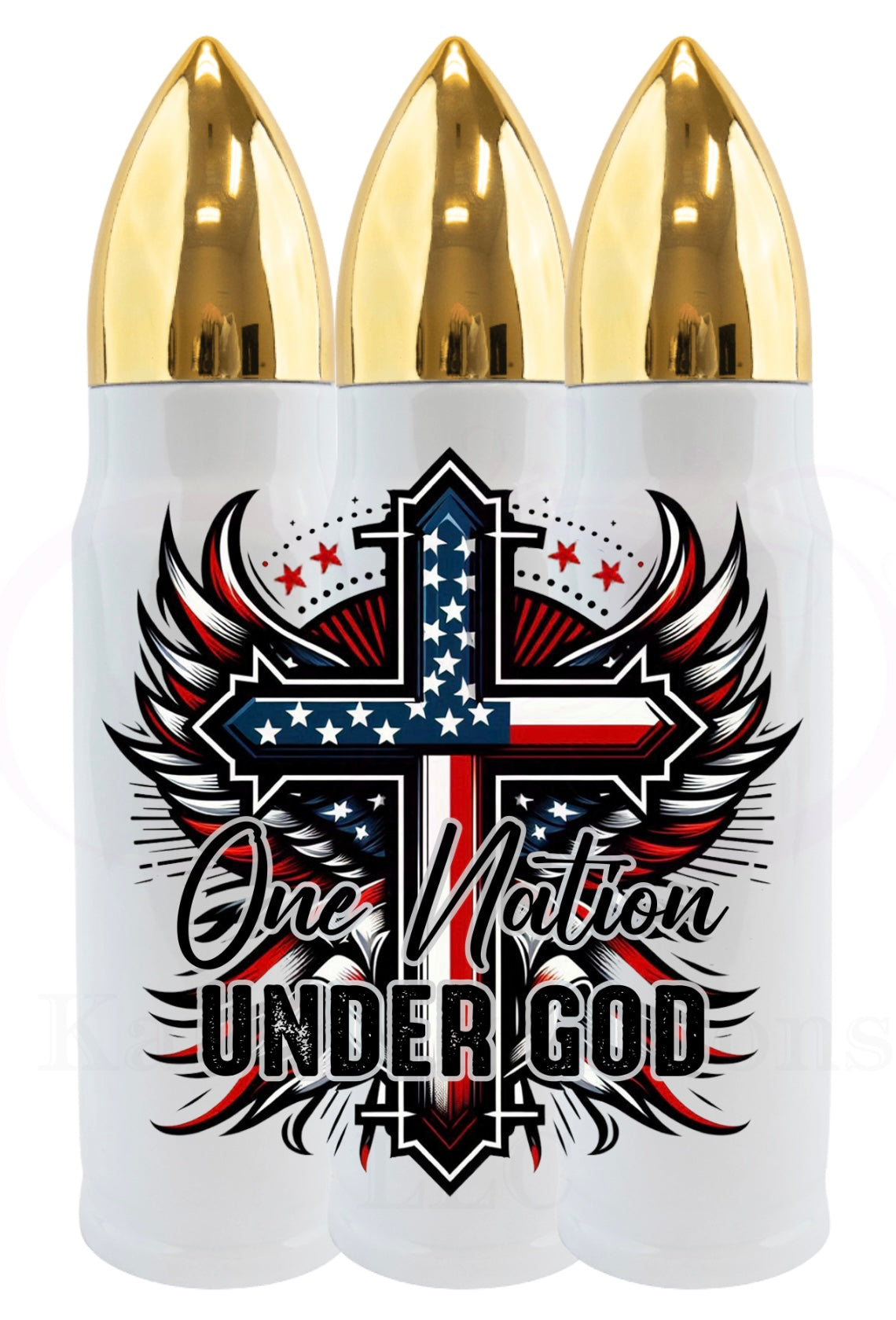 One Nation Under God, 32 oz Bullet Tumbler/Thermos