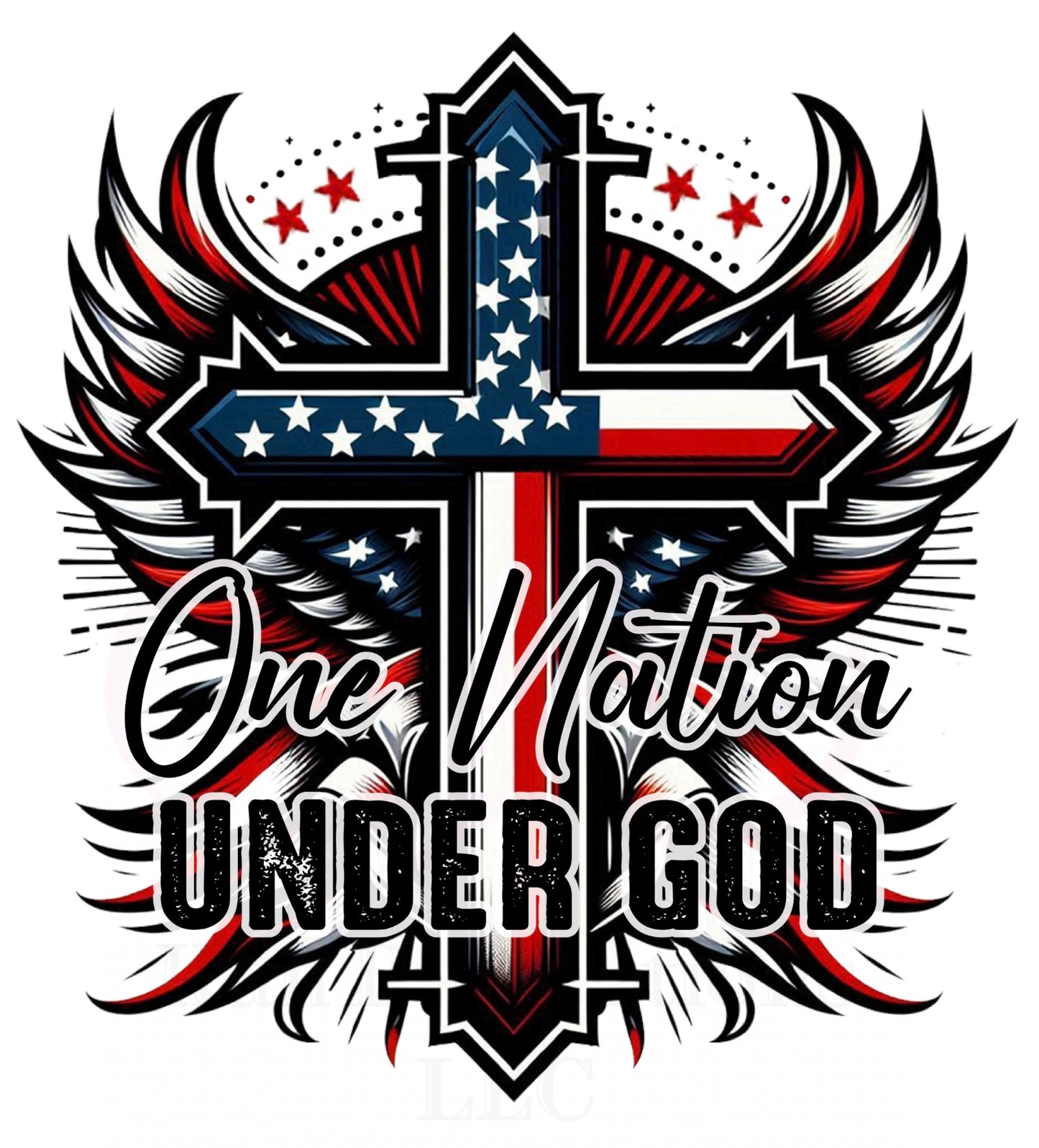 One Nation Under God, 32 oz Bullet Tumbler/Thermos