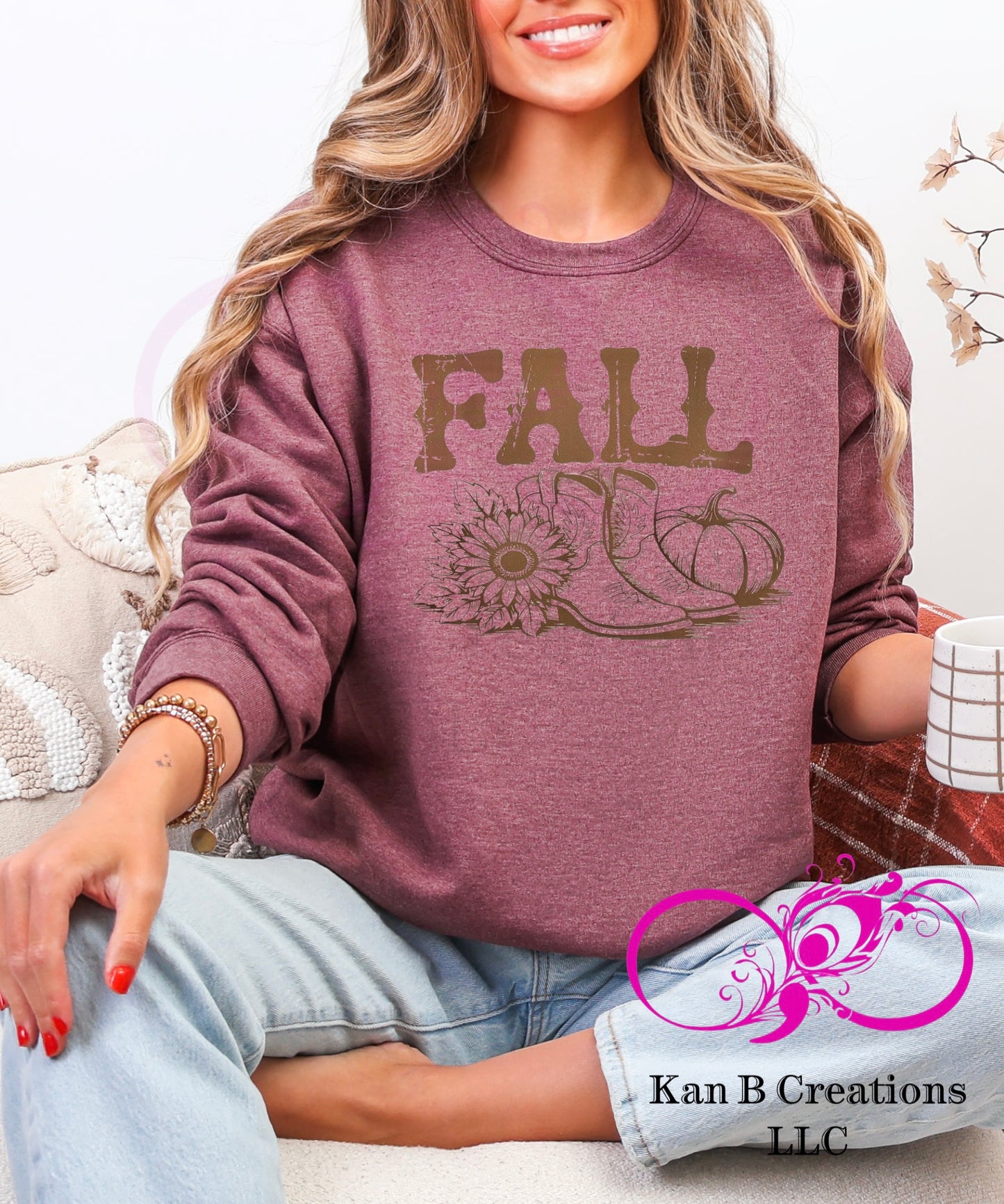 Fall Boots Crewneck Sweatshirt