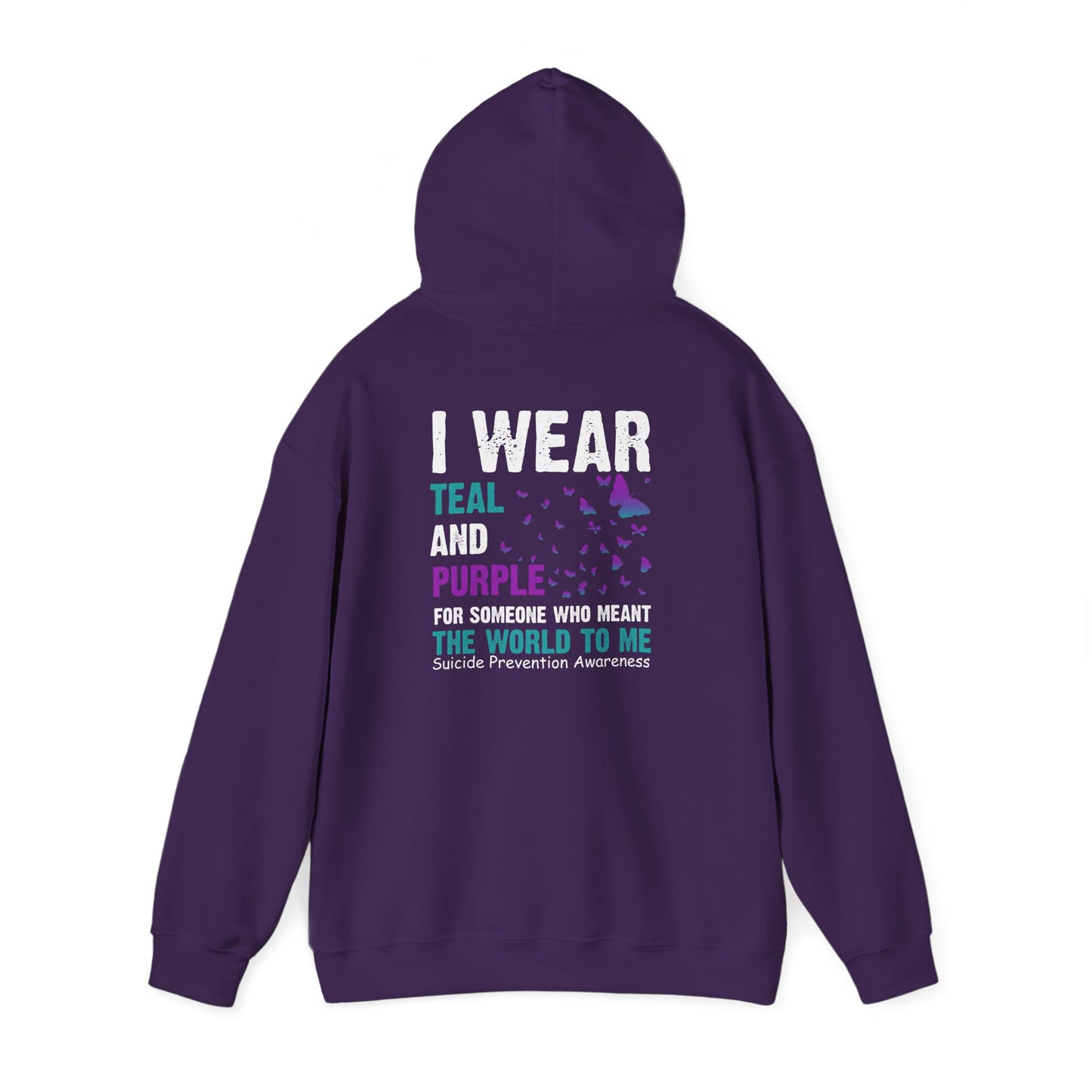 Inspirational Hoodie for Mental Health Awareness, Unisex Sweatshirt, Teal Purple Ribbon, Self-Care Gift, Comfort Wear, Motivational Fashion