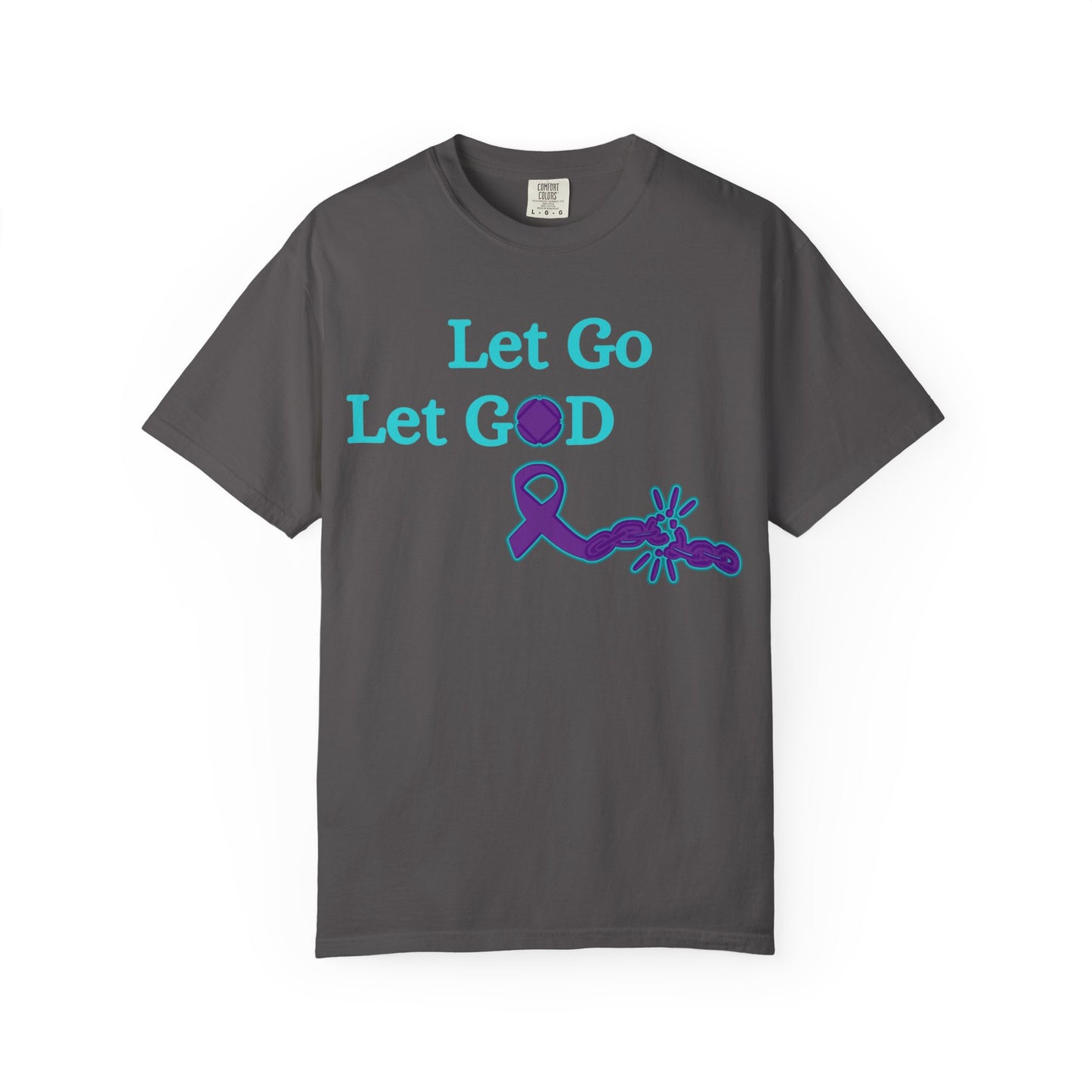 Spiritual T-Shirt in Earthy Tones, Let Go Let God, Motivational Tee for Faith Lovers, Inspirational Gift