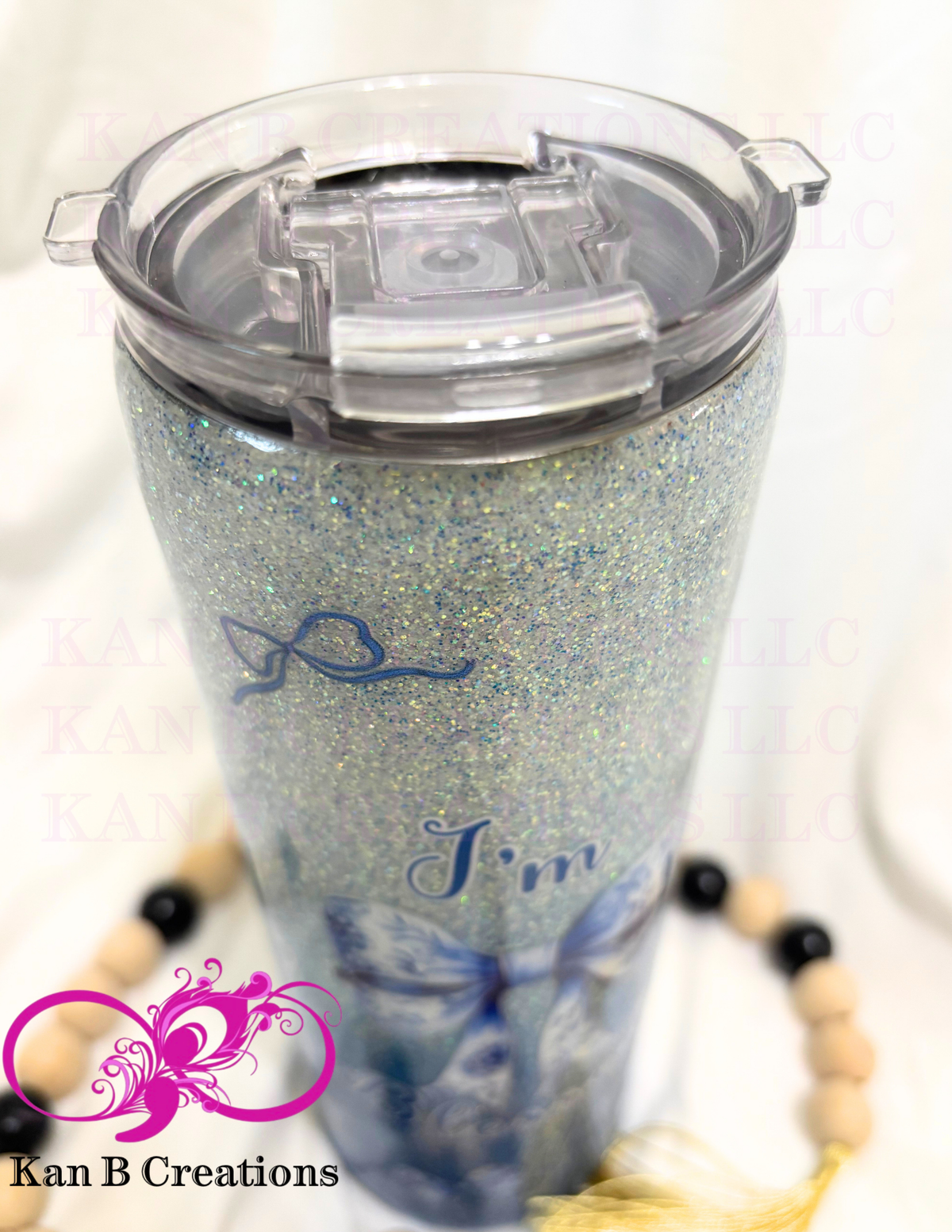 20 oz Custom Handmade Epoxy Tumbler, Custom Stainless Steel Tumbler, I am Blessed
