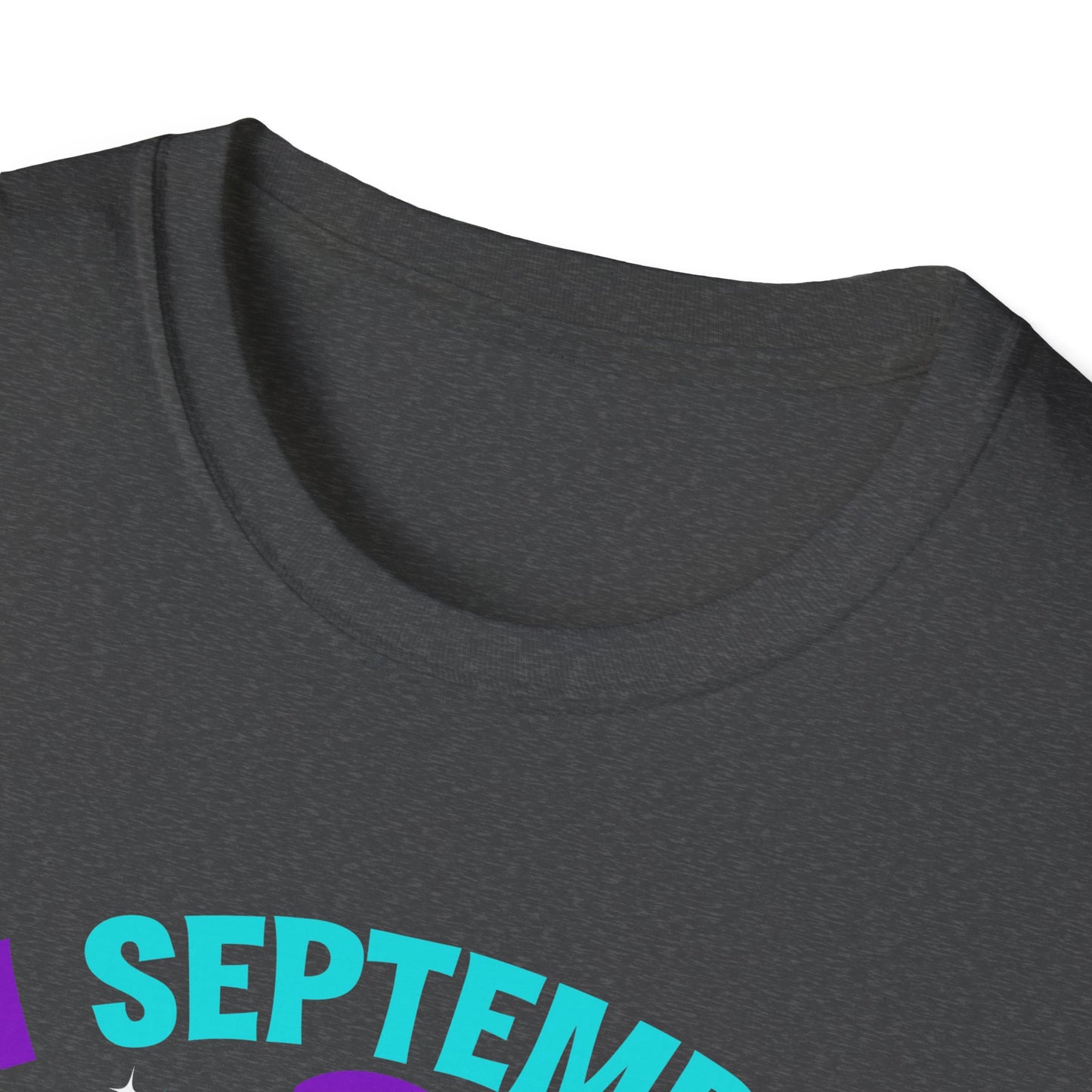 September Awareness Unisex T-Shirt - Teal & Purple Suicide Prevention Design, Support Mental Health