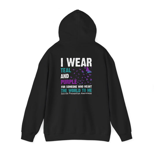 Inspirational Hoodie for Mental Health Awareness, Unisex Sweatshirt, Teal Purple Ribbon, Self-Care Gift, Comfort Wear, Motivational Fashion