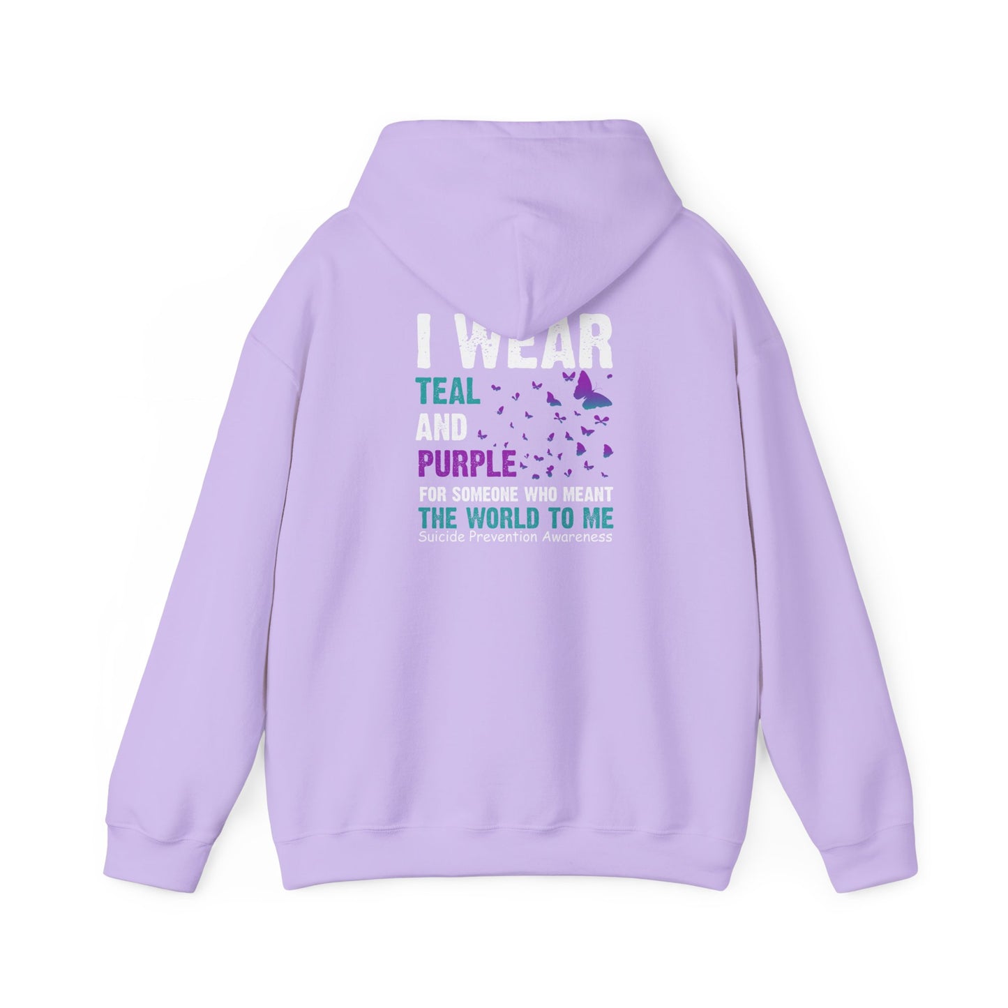 Inspirational Unisex Hoodie for Mental Health Awareness, Teal Purple Ribbon, Self-Care Gift, Comfort Wear, Motivational Fashion