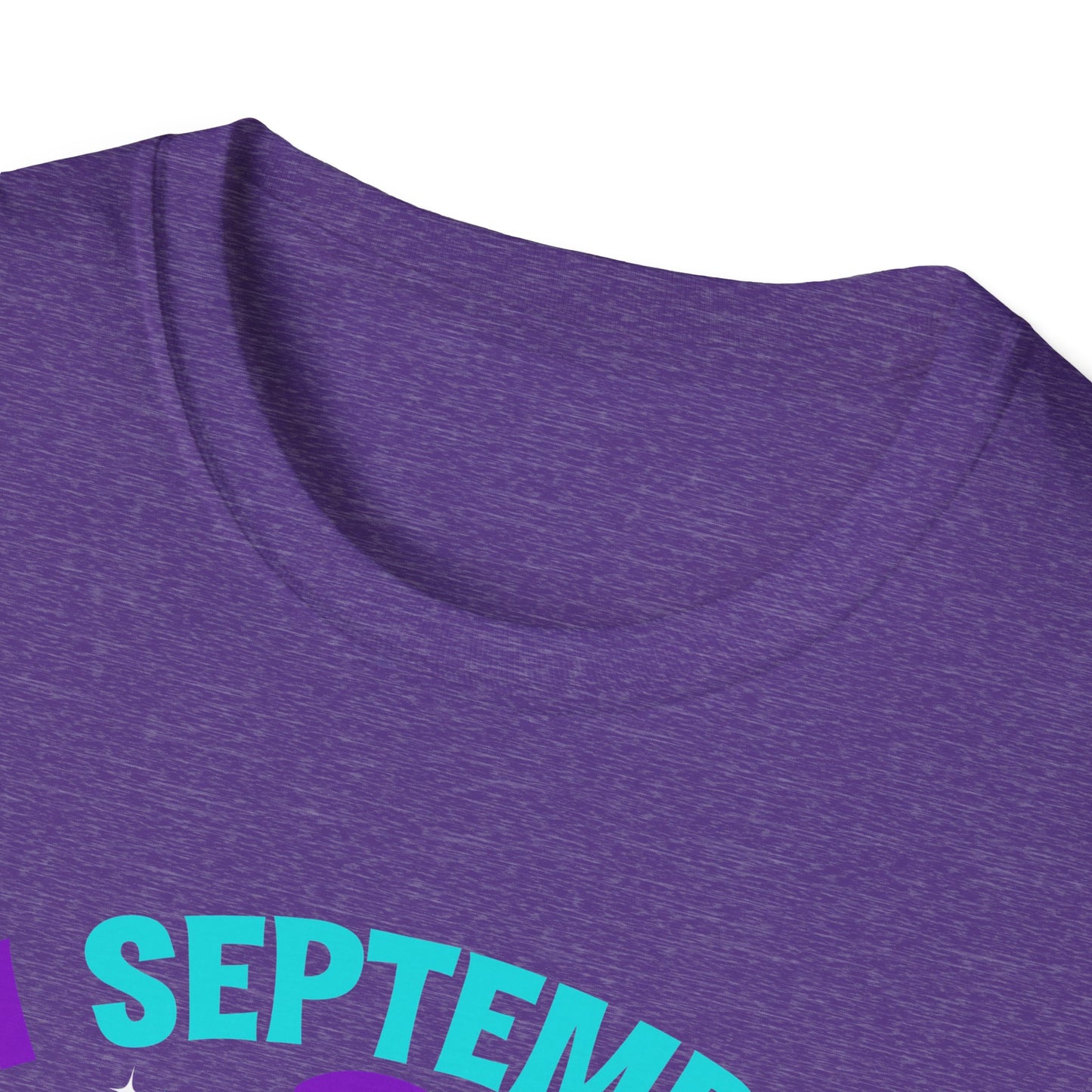 September Awareness Unisex T-Shirt - Teal & Purple Suicide Prevention Design, Support Mental Health
