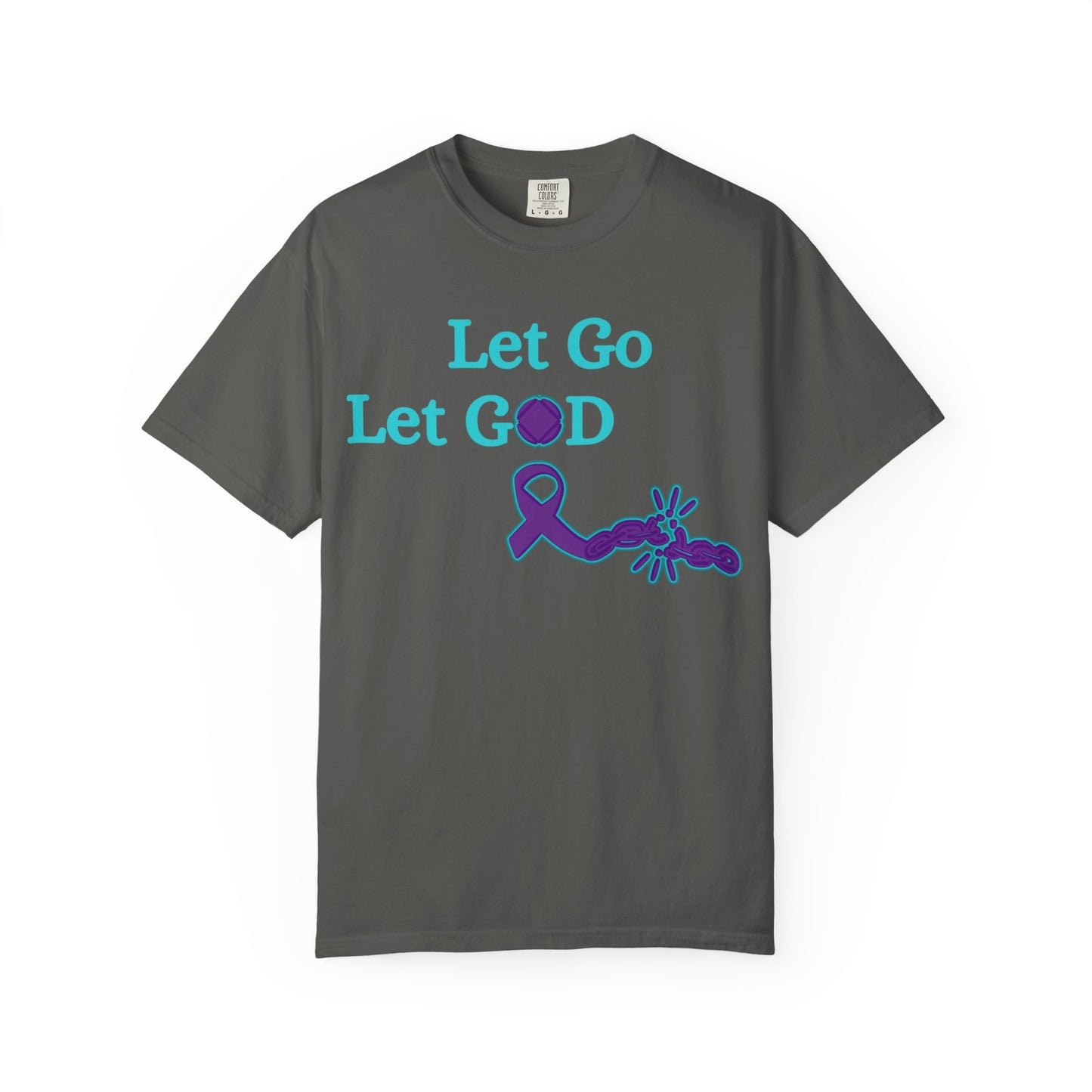 Spiritual T-Shirt in Earthy Tones, Let Go Let God, Motivational Tee for Faith Lovers, Inspirational Gift