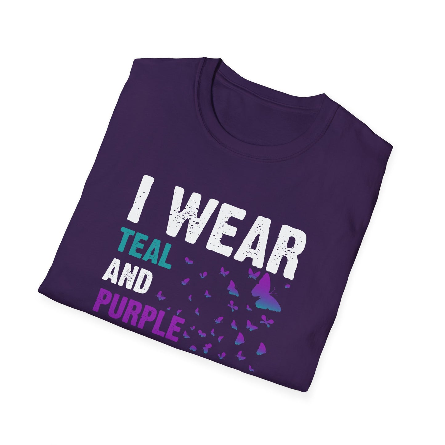 Suicide Prevention Awareness T-Shirt, Unisex Softstyle Tee, Teal and Purple Shirt, Support Mental Health, Gift for Awareness Events