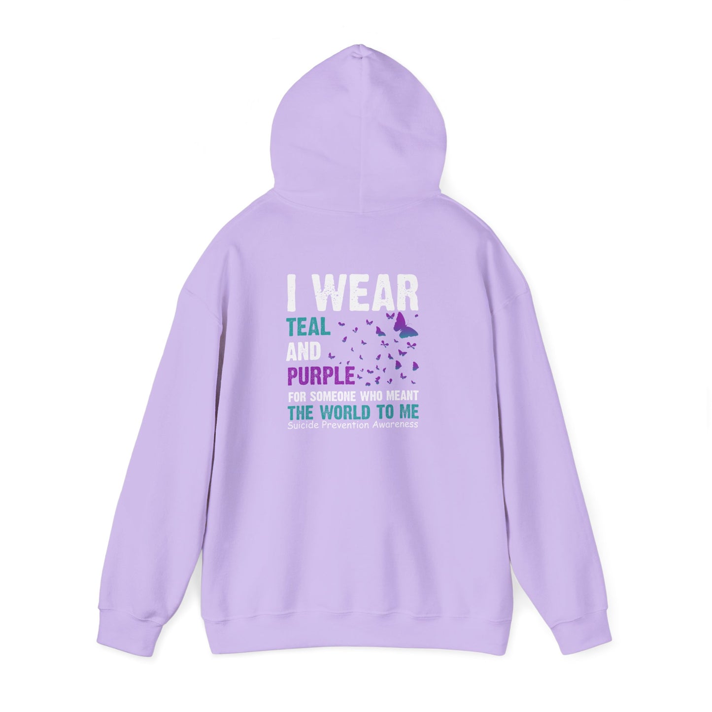 Inspirational Unisex Hoodie for Mental Health Awareness, Teal Purple Ribbon, Self-Care Gift, Comfort Wear, Motivational Fashion