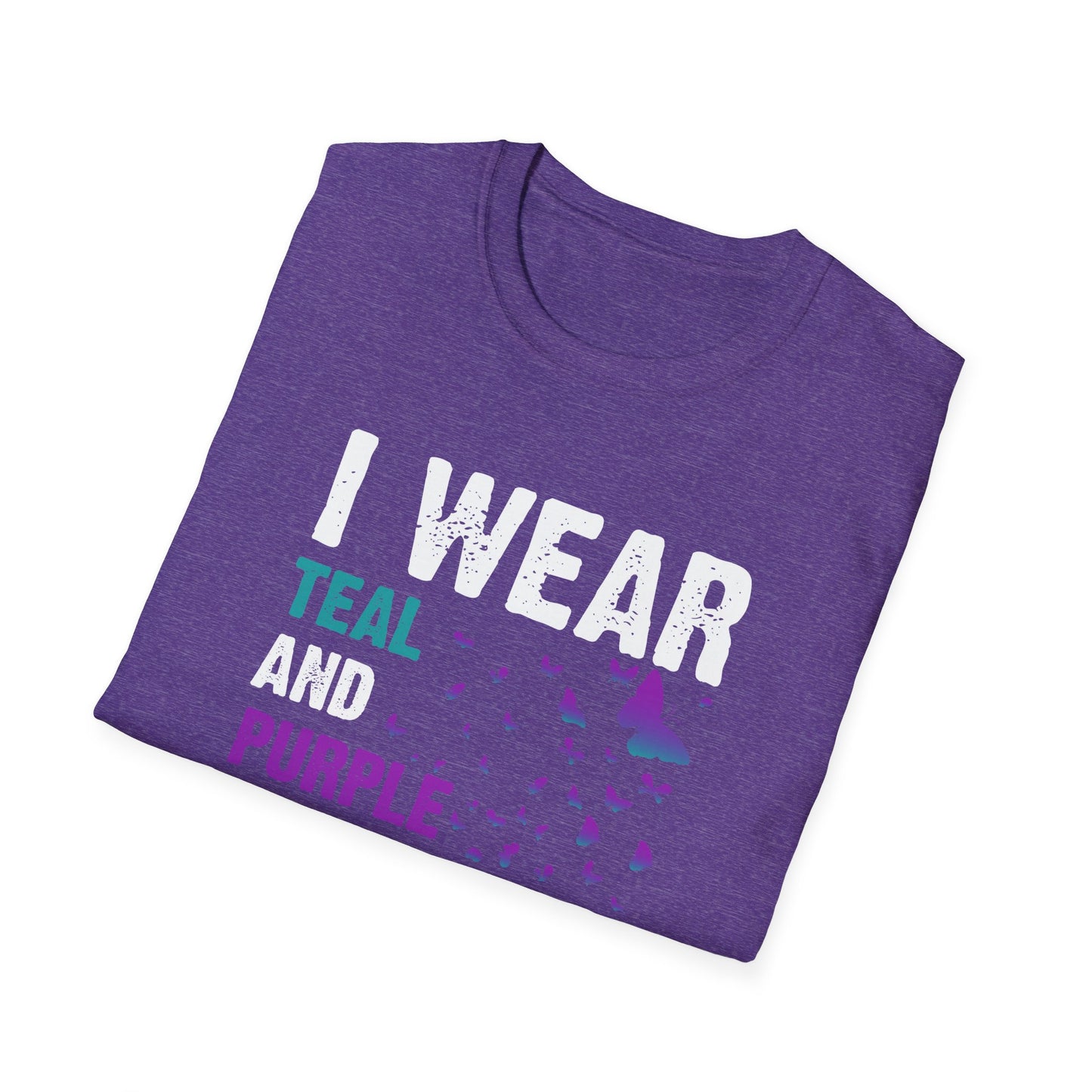 Suicide Prevention Awareness T-Shirt, Unisex Softstyle Tee, Teal and Purple Shirt, Support Mental Health, Gift for Awareness Events