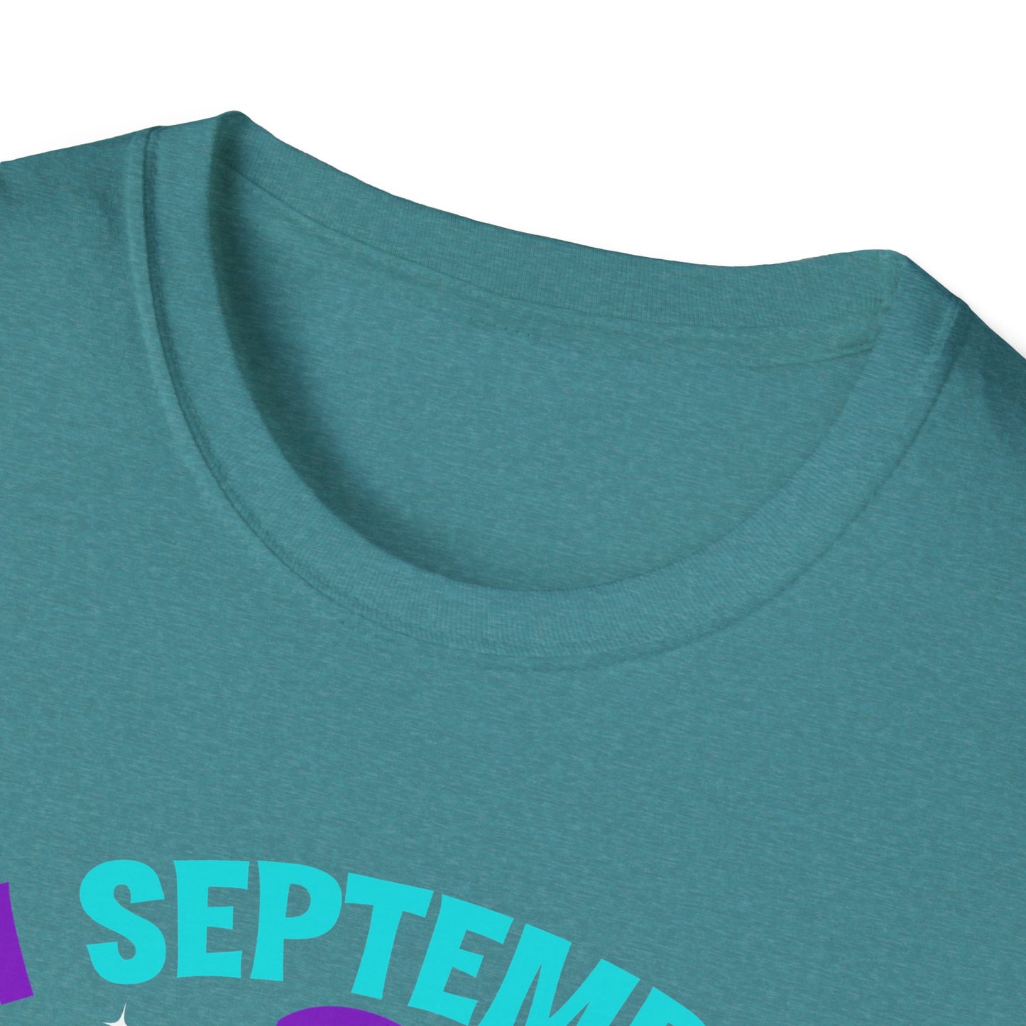 September Awareness Unisex T-Shirt - Teal & Purple Suicide Prevention Design, Support Mental Health