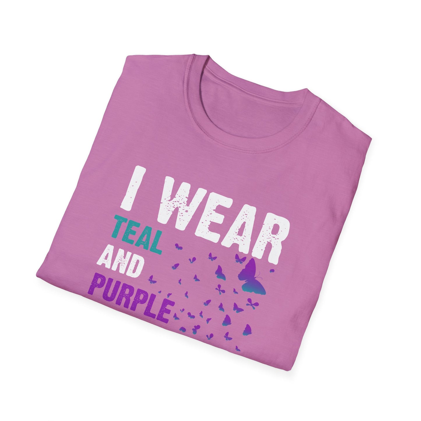 Suicide Prevention Awareness T-Shirt, Unisex Softstyle Tee, Teal and Purple Shirt, Support Mental Health, Gift for Awareness Events