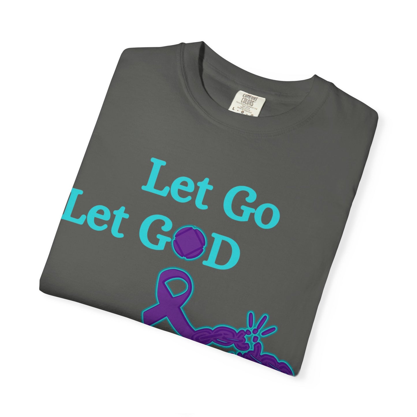 Spiritual T-Shirt in Earthy Tones, Let Go Let God, Motivational Tee for Faith Lovers, Inspirational Gift
