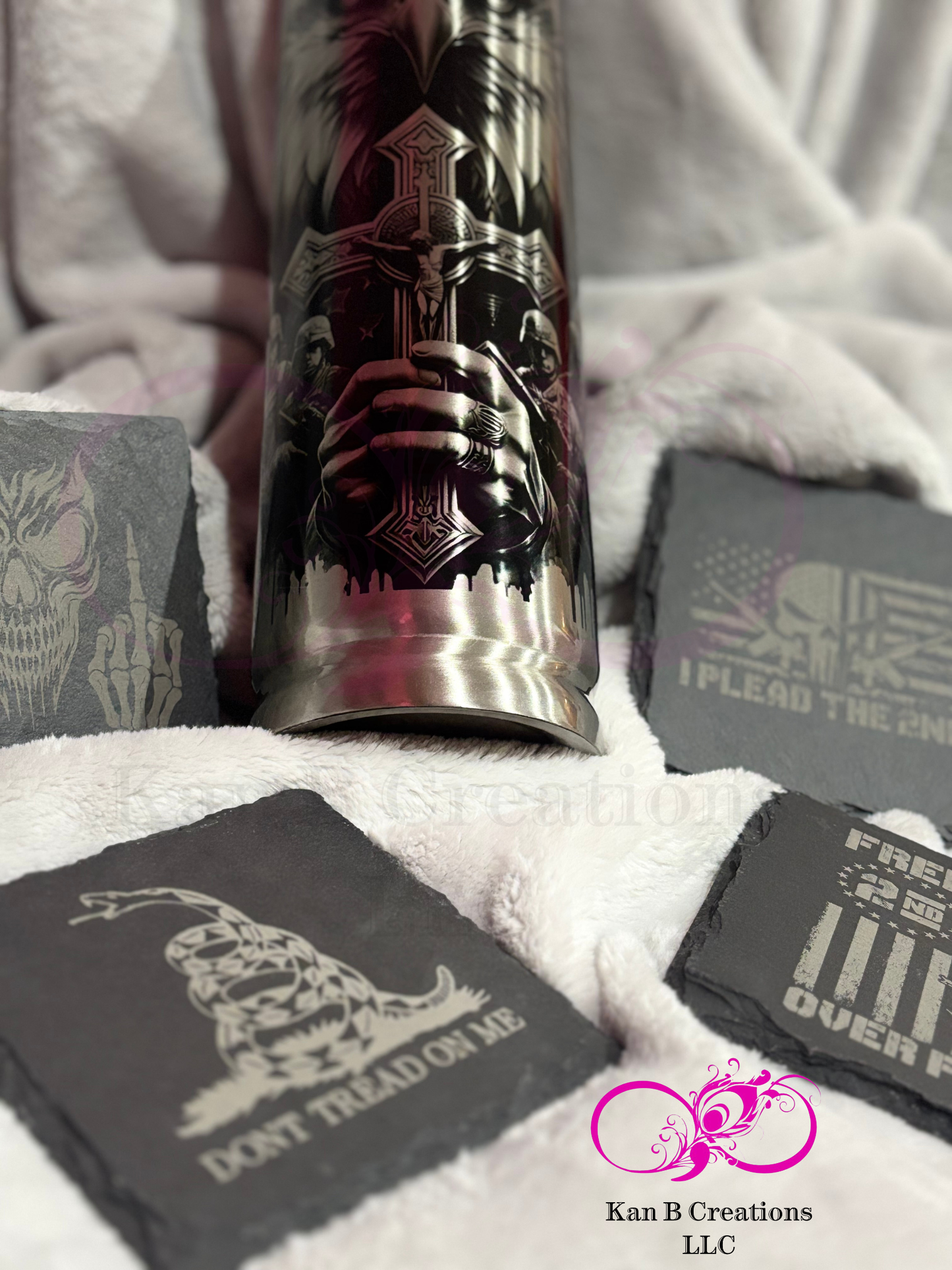 4 pack, 2nd Amendment Black Slate Coasters