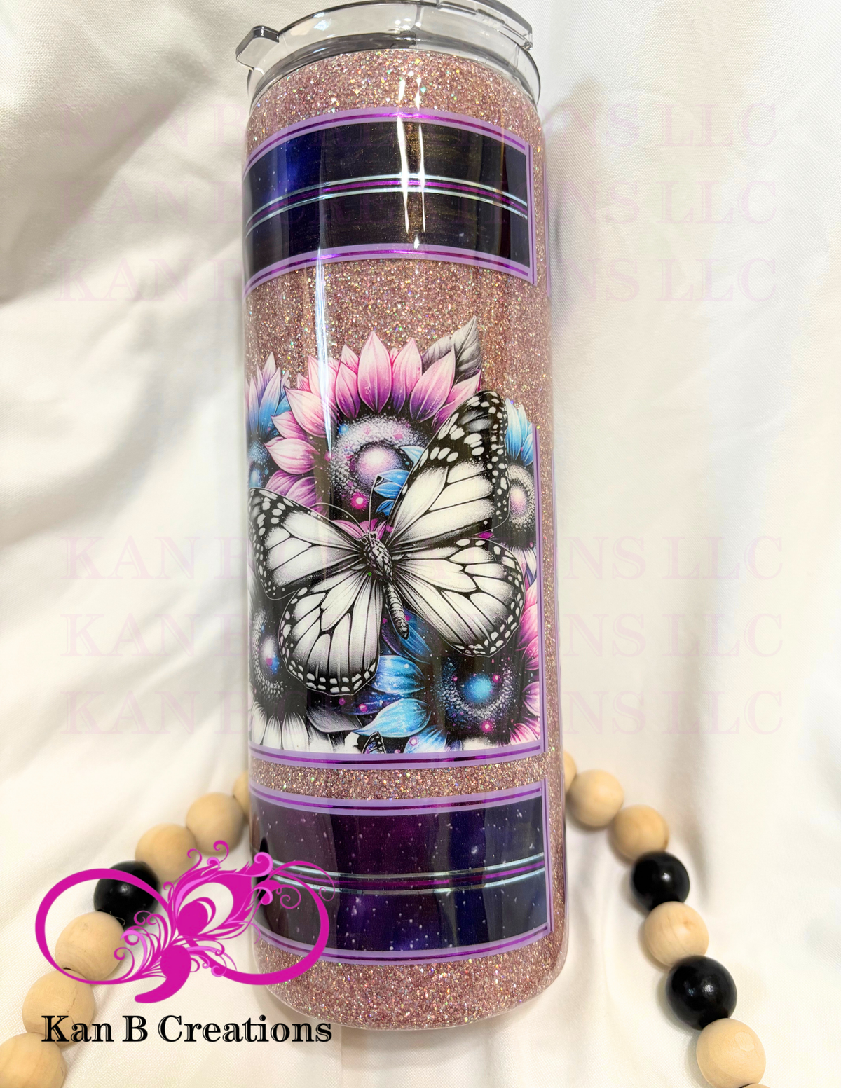 20 oz Custom Handmade Epoxy Tumbler, Custom Stainless Steel Tumbler, She Overcame
