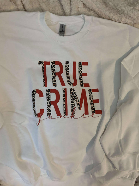 White, True Crime Junkie; Size Xlg