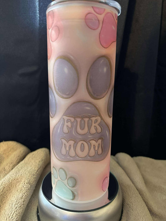 25 oz Fur Mama Glass tumbler