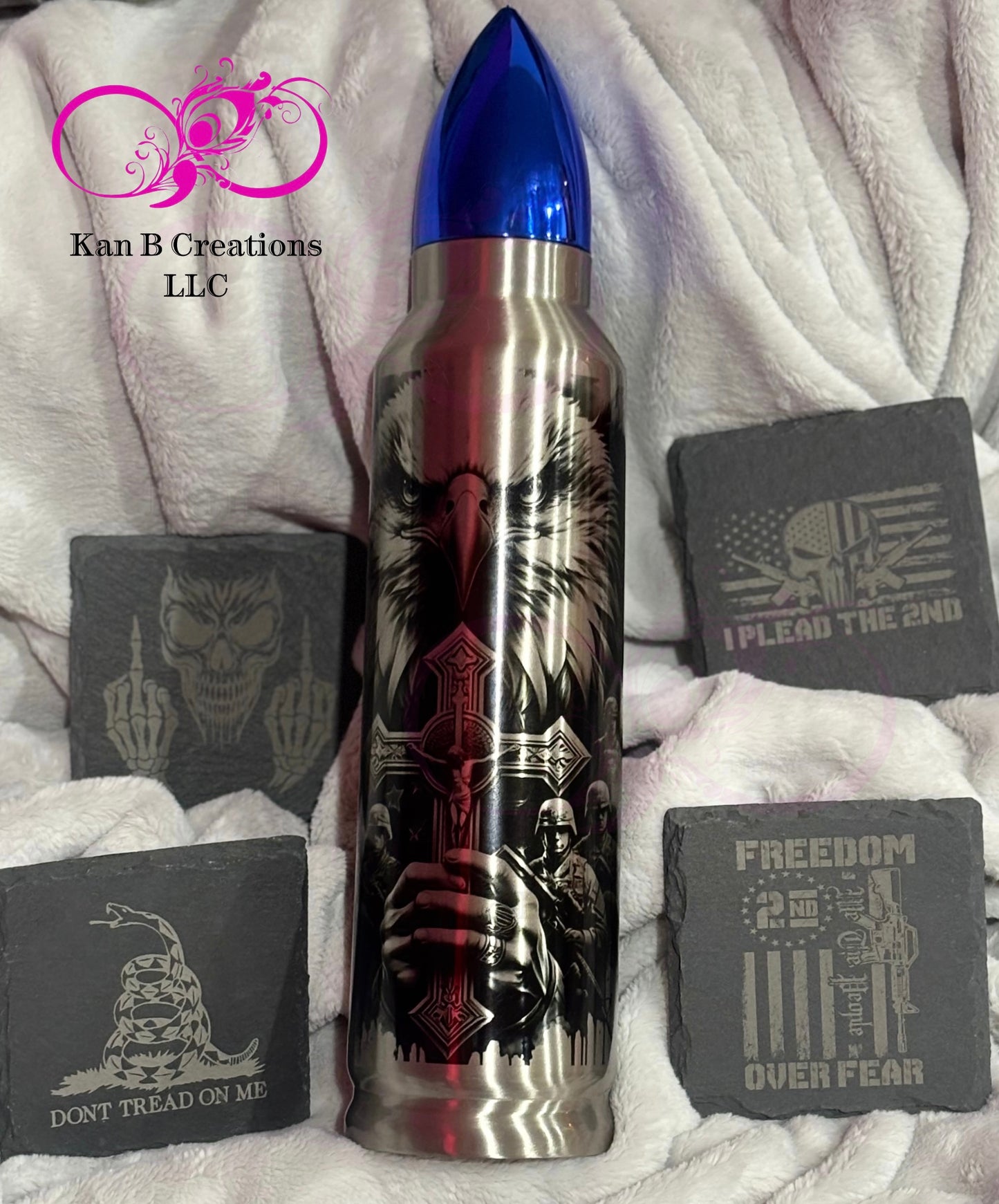 4 pack, 2nd Amendment Black Slate Coasters