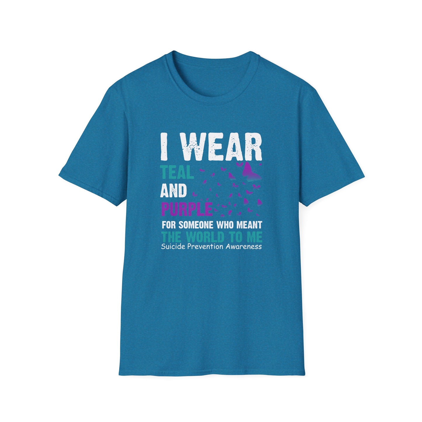 Suicide Prevention Awareness T-Shirt, Unisex Softstyle Tee, Teal and Purple Shirt, Support Mental Health, Gift for Awareness Events