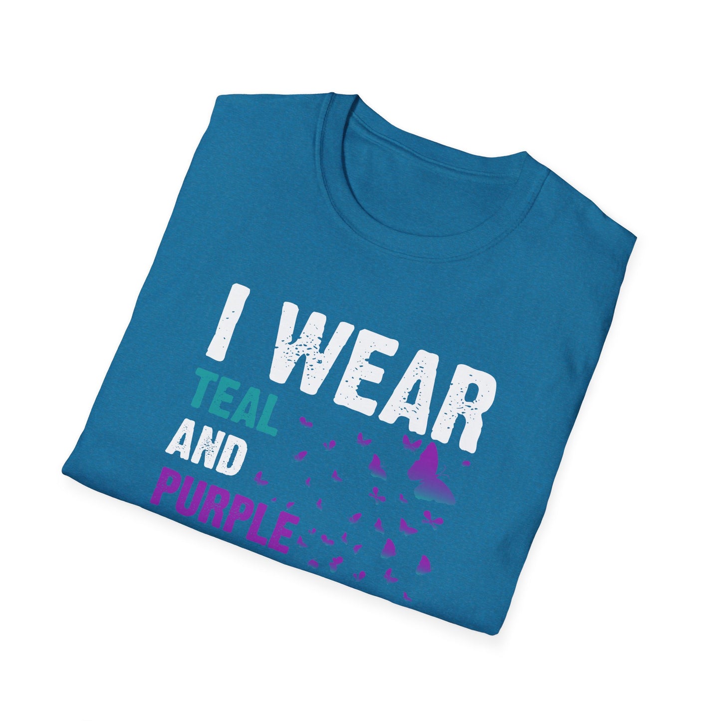 Suicide Prevention Awareness T-Shirt, Unisex Softstyle Tee, Teal and Purple Shirt, Support Mental Health, Gift for Awareness Events