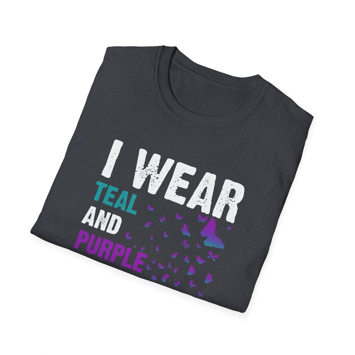 Suicide Prevention Awareness T-Shirt, Unisex Softstyle Tee, Teal and Purple Shirt, Support Mental Health, Gift for Awareness Events